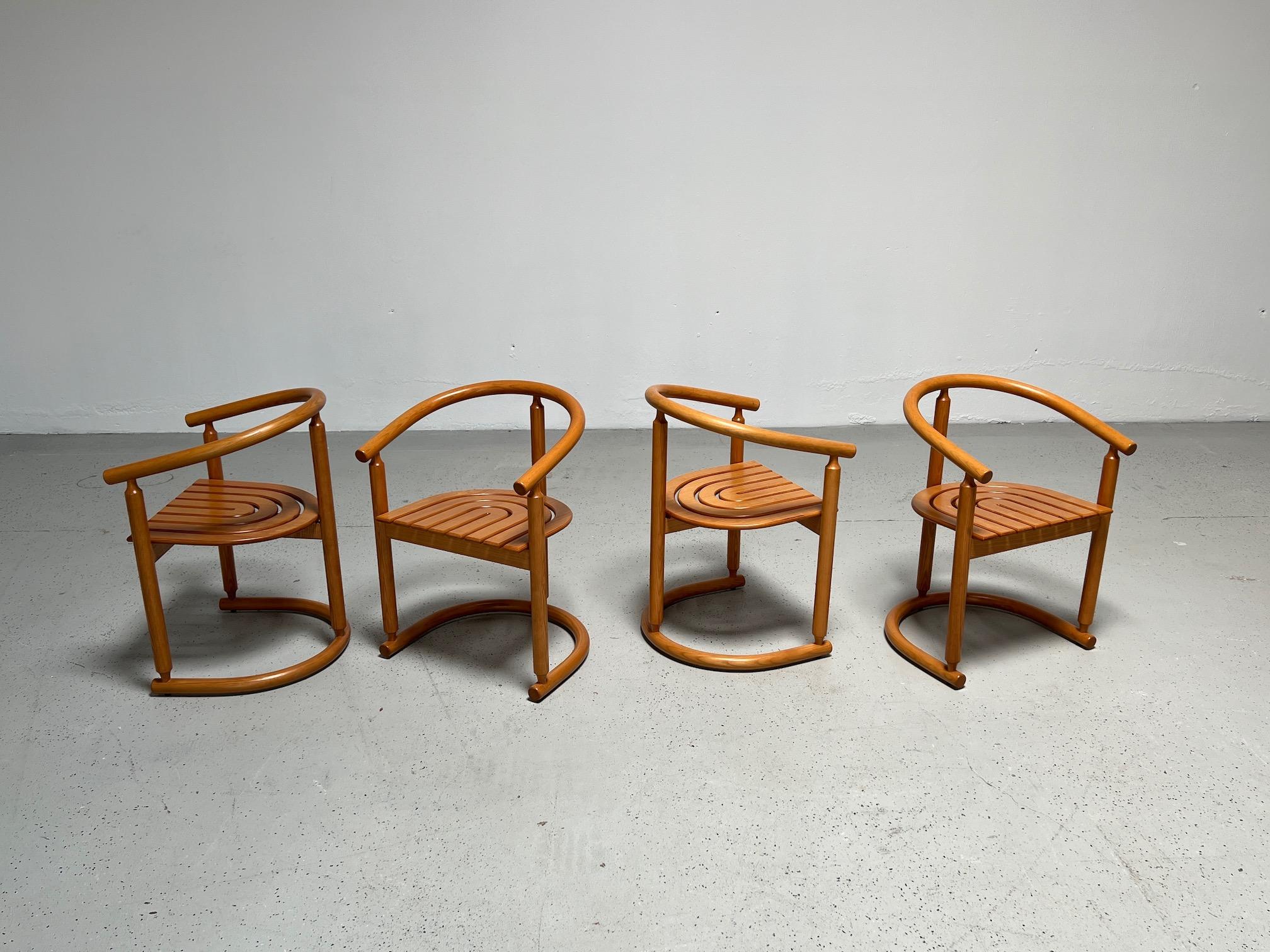 A set of four Allmilmo dining chairs, Germany, 1970's.