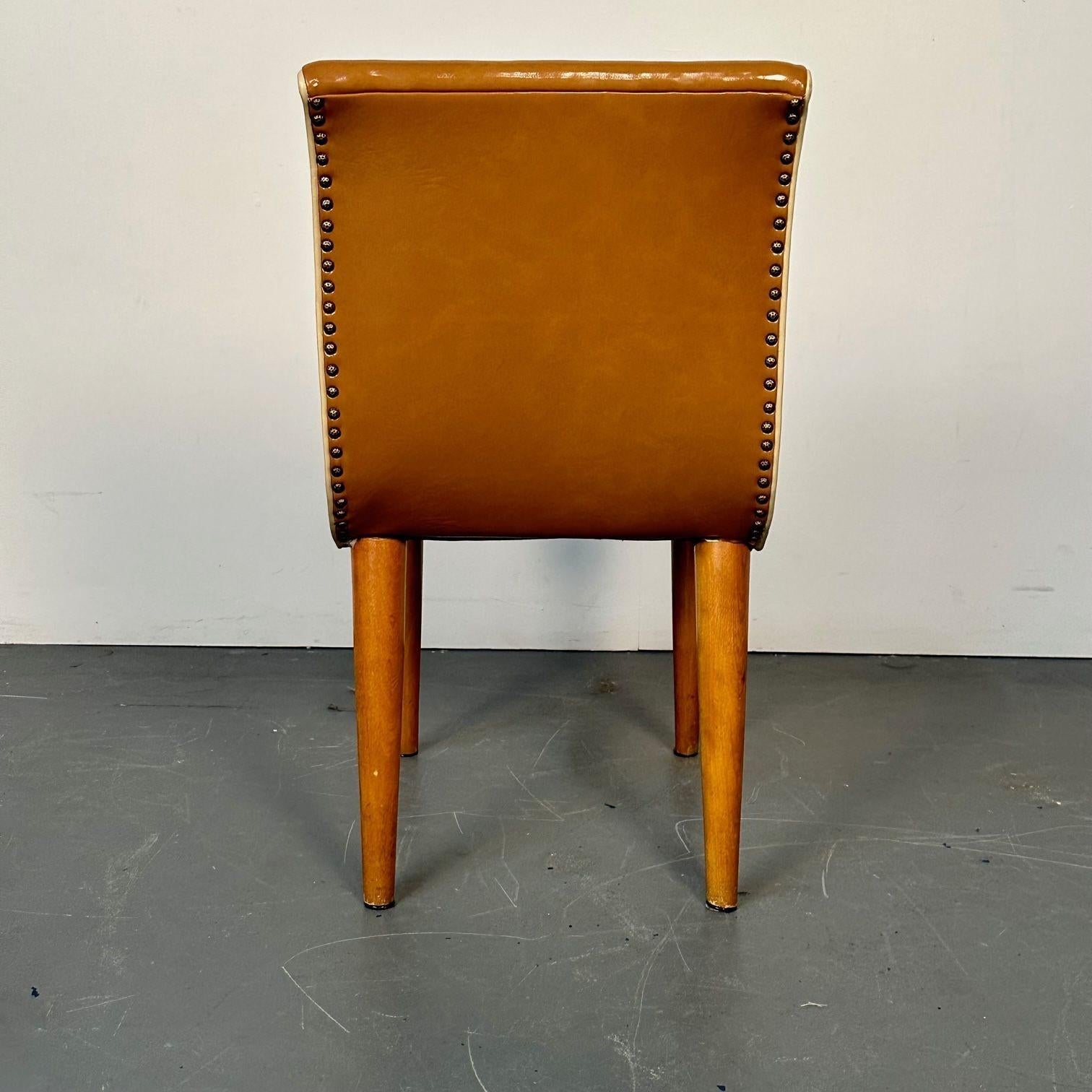 Cuatro sillas curvadas americanas de comedor / auxiliares modernas de mediados de siglo, de Russel Wright en venta 5
