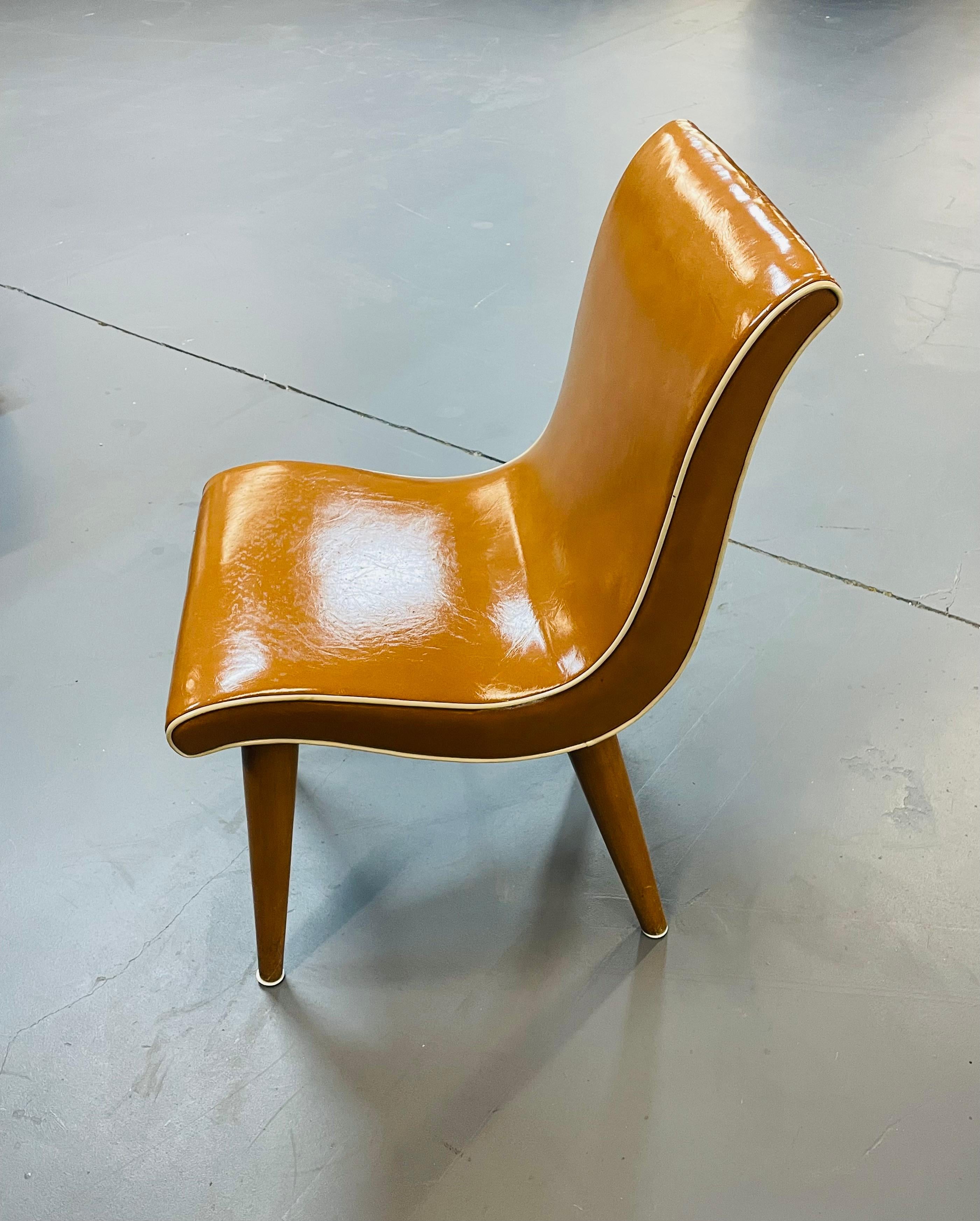 Quatre chaises de salle à manger / chaises d'appoint américaines modernes du milieu du siècle par Russel Wright en vente 9