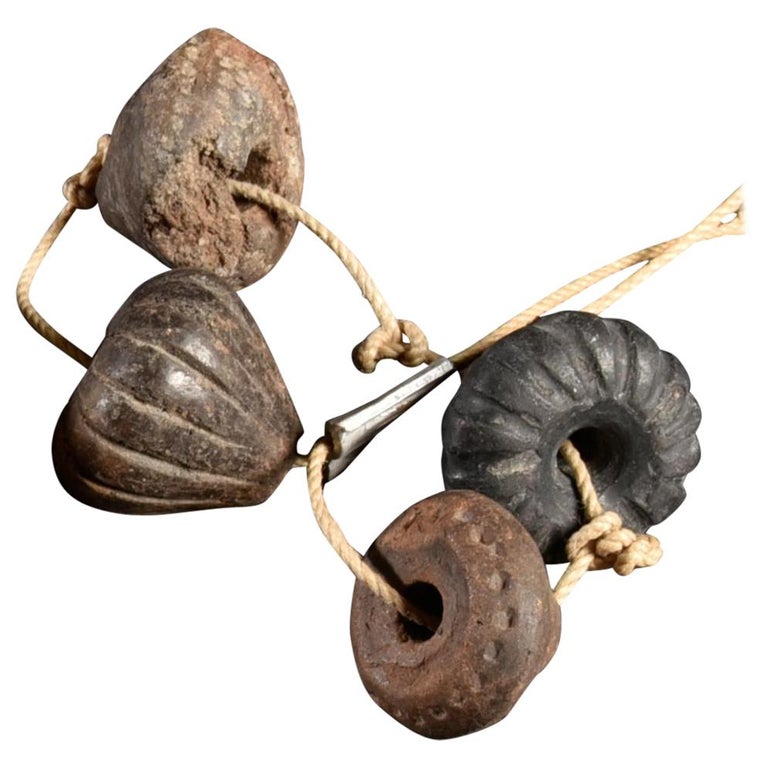 Four Ancient Terracotta Spindle Whorls, Villanova Culture, Italy, 8th