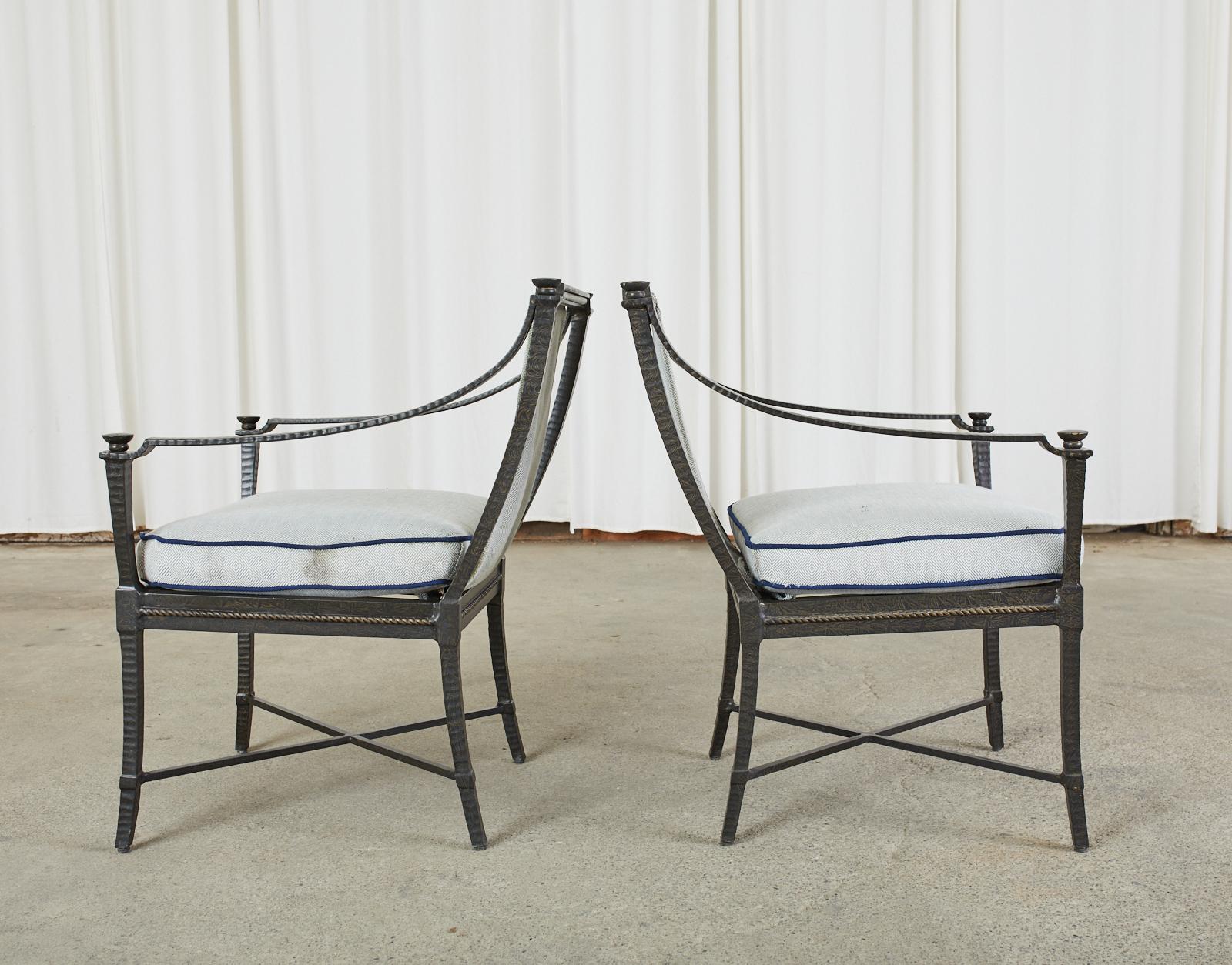 Four Andalusia Royal Lounge Gondola Armchairs by Richard Frinier 3