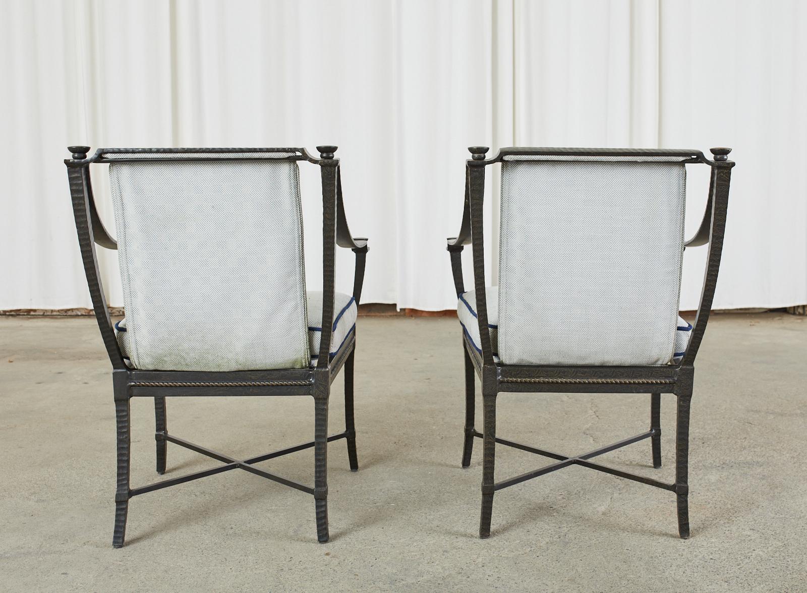 Four Andalusia Royal Lounge Gondola Armchairs by Richard Frinier 12