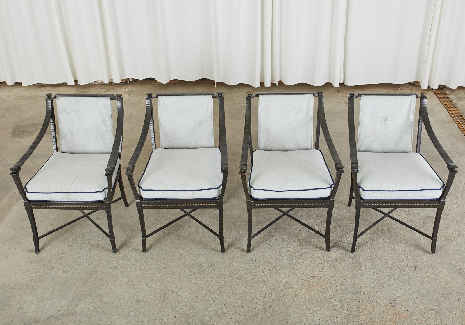 American Four Andalusia Royal Lounge Gondola Armchairs by Richard Frinier