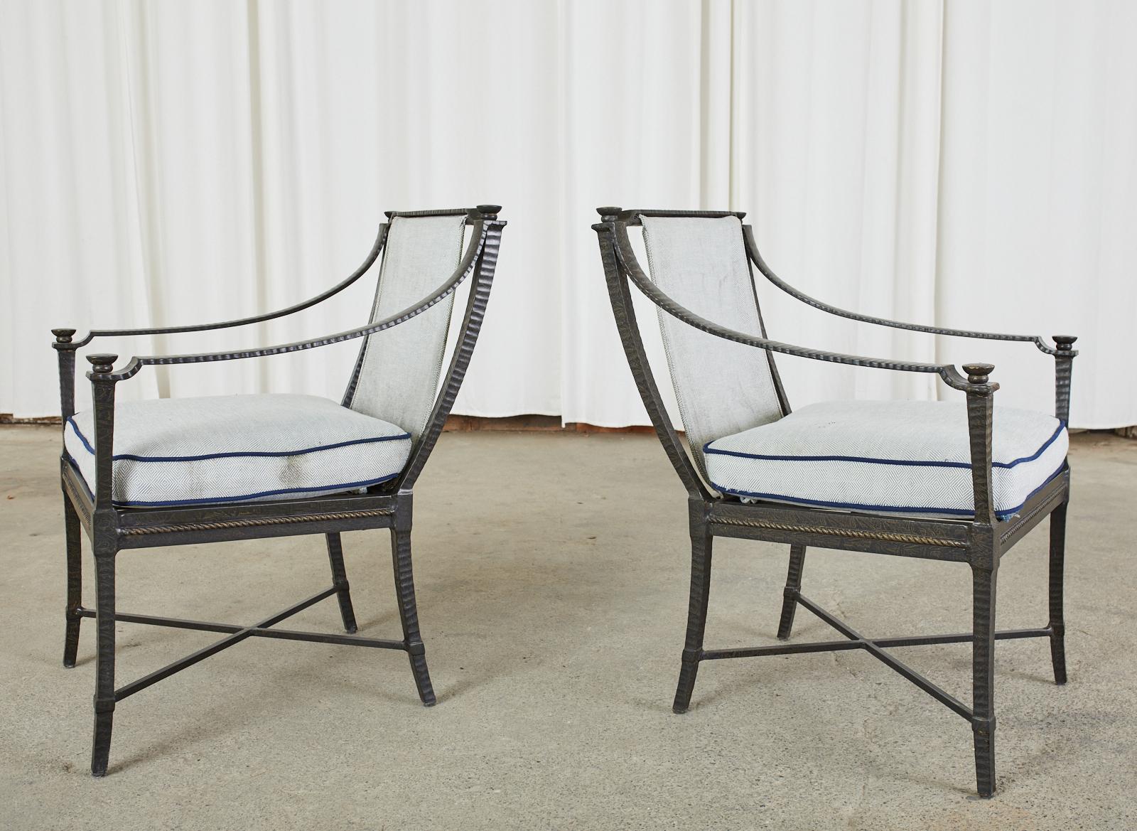 20th Century Four Andalusia Royal Lounge Gondola Armchairs by Richard Frinier