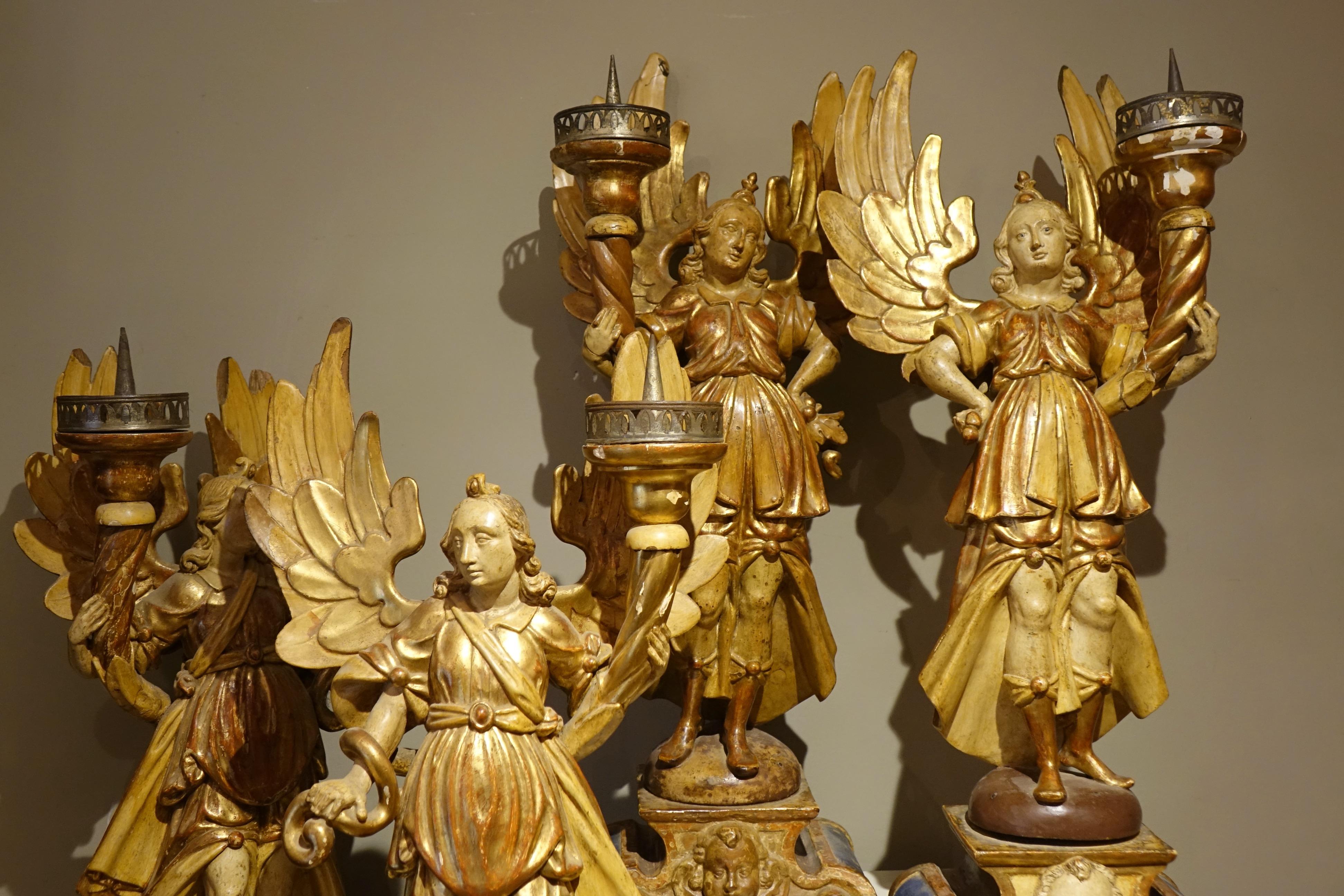 17th Century Four angels, Provence or Italy, 17th c. For Sale