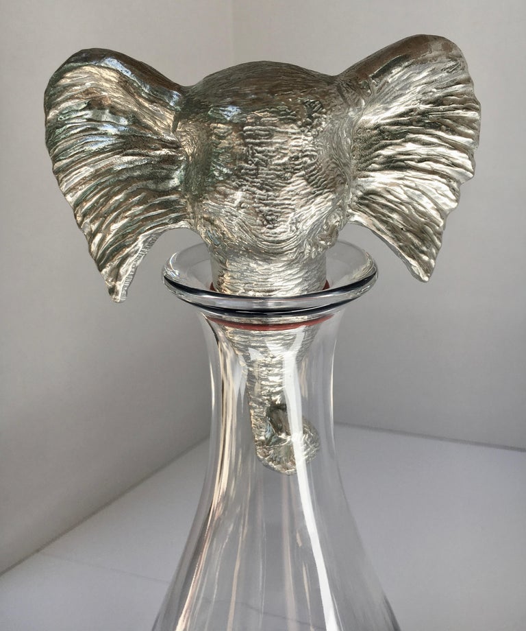 Four Animal Cocktail Glasses and Elephant Decanter at 1stDibs animal