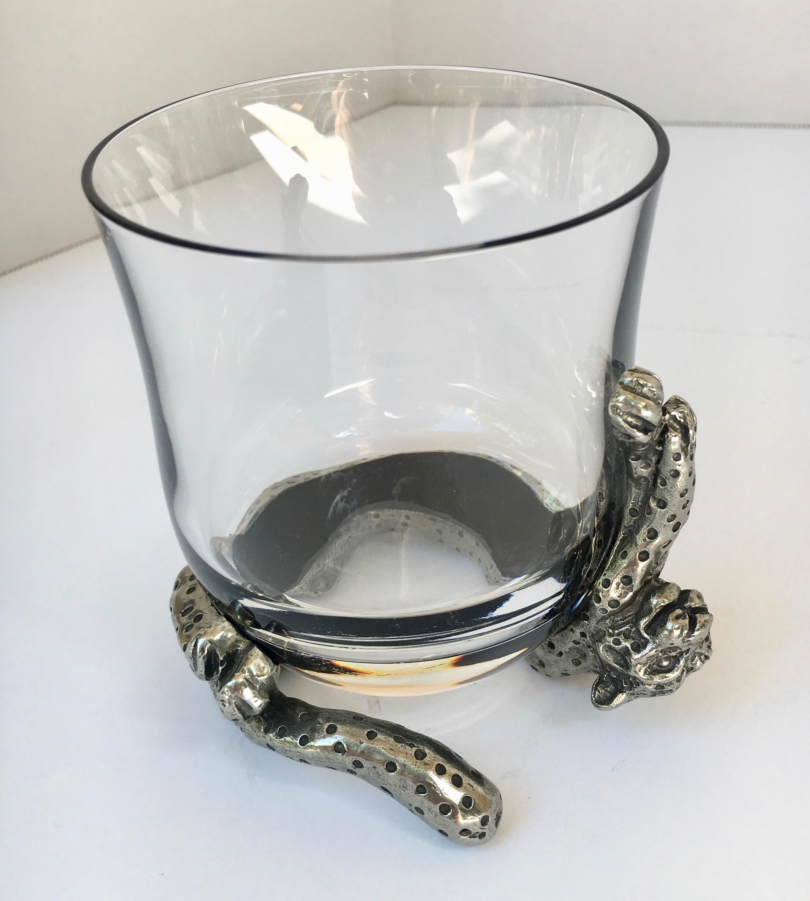 Four Animal Cocktail Glasses and Elephant Decanter 1