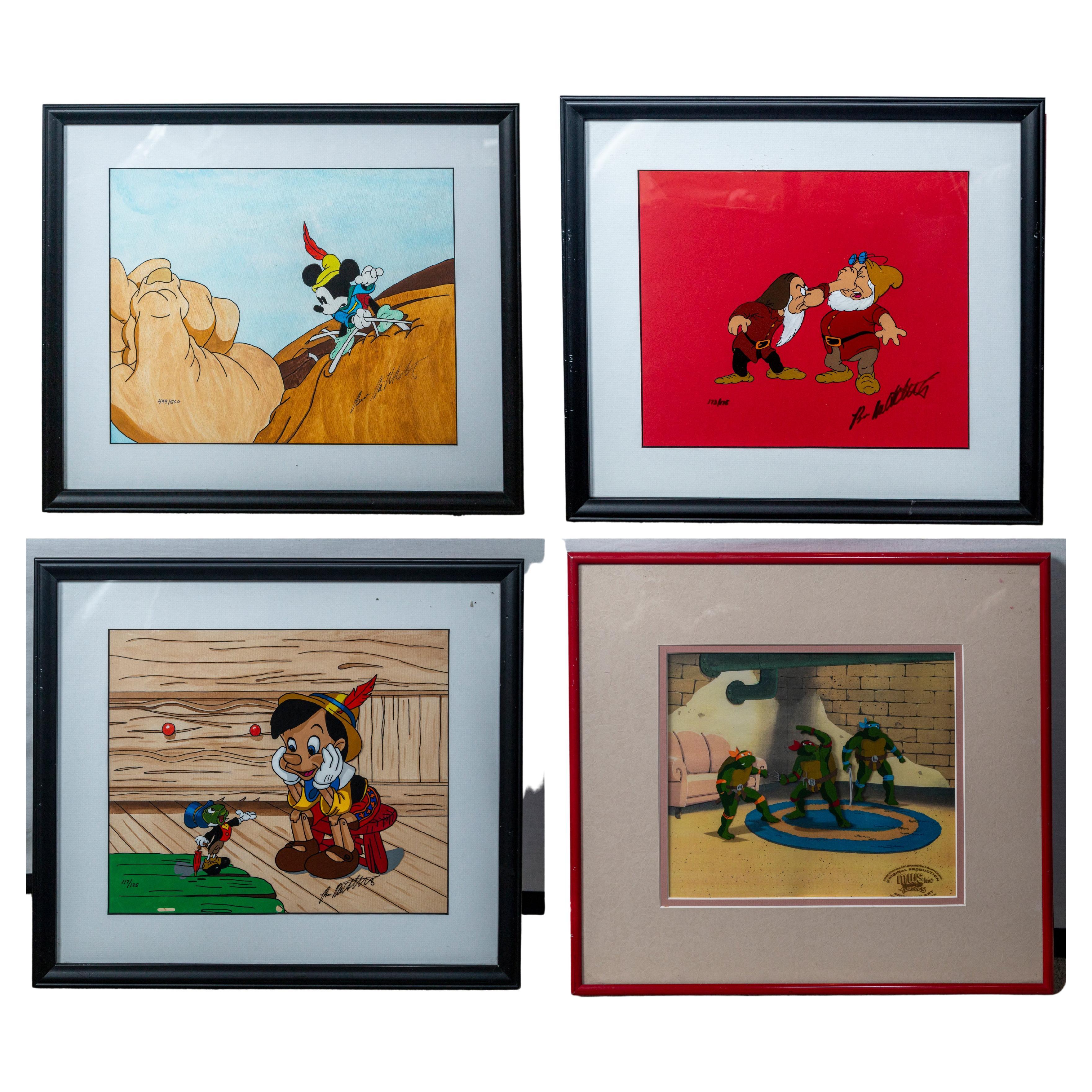 Four Animation Art Cels 'Sold Separately' For Sale