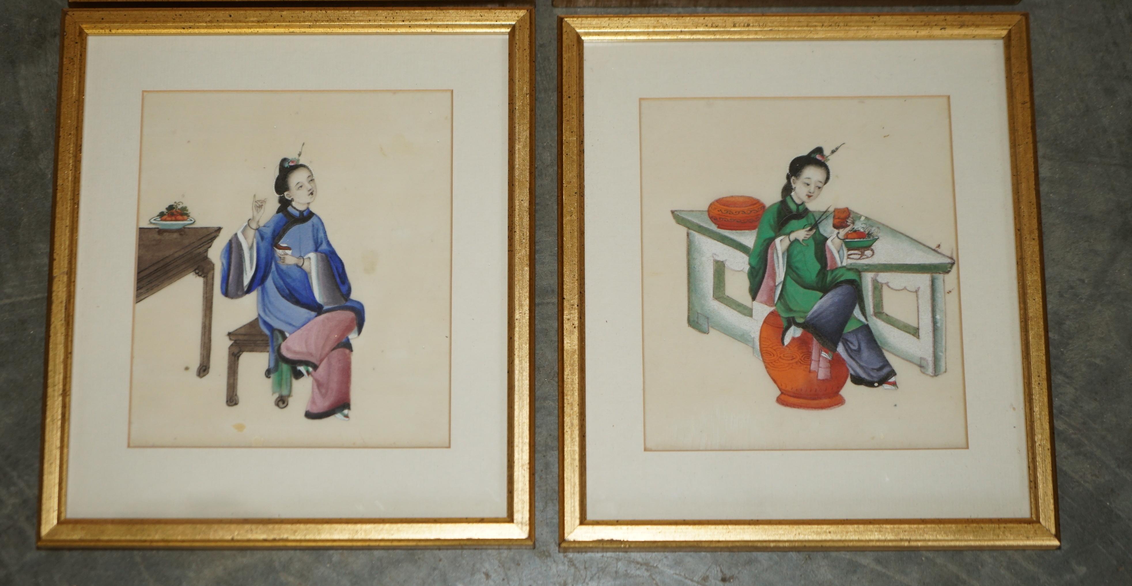 antique chinese paintings on rice paper