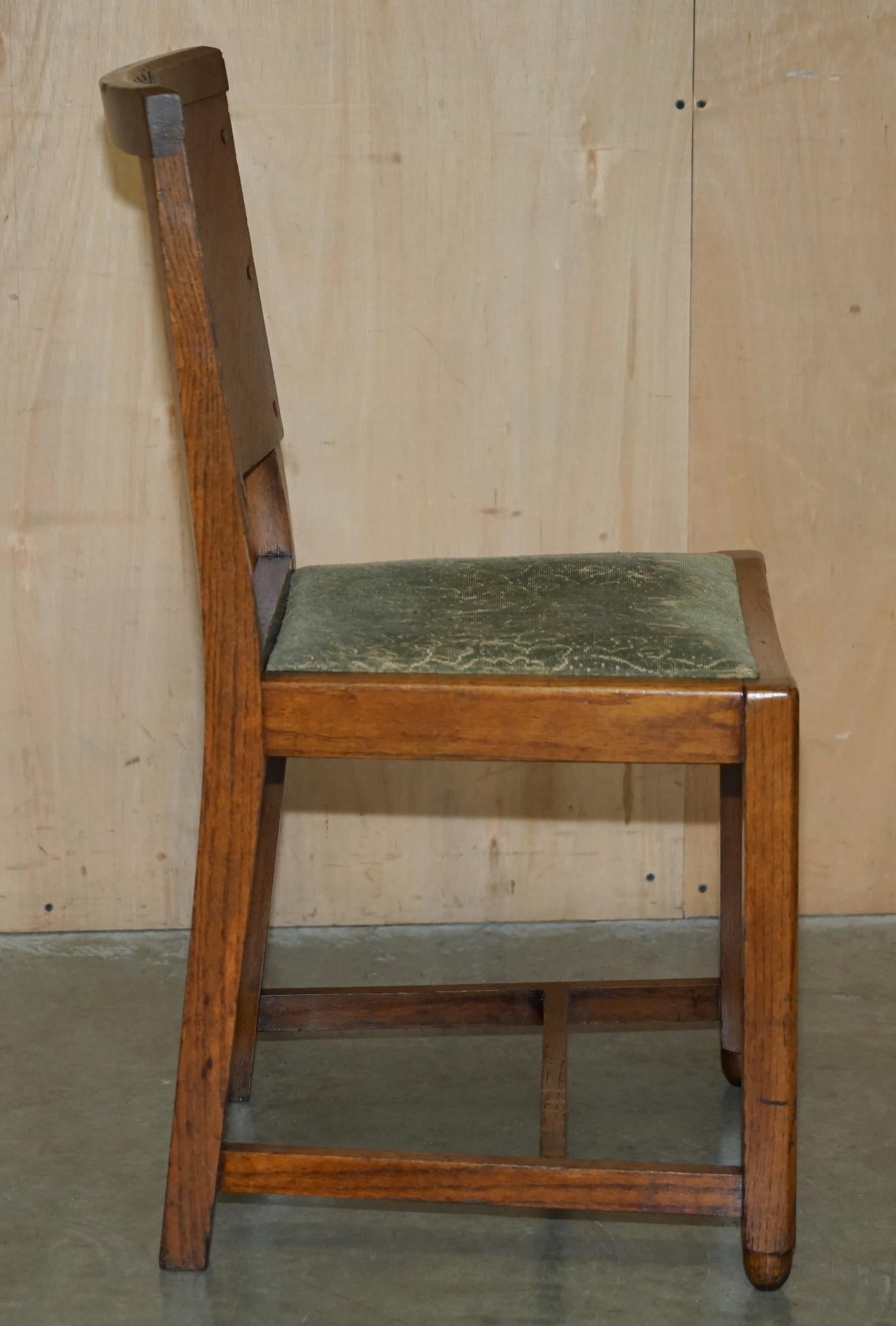 FOUR ANTIQUE ART DECO LIBERTY'S LONDON STYLE COTSWOLD DINING CHAiRS PART SUITE 2