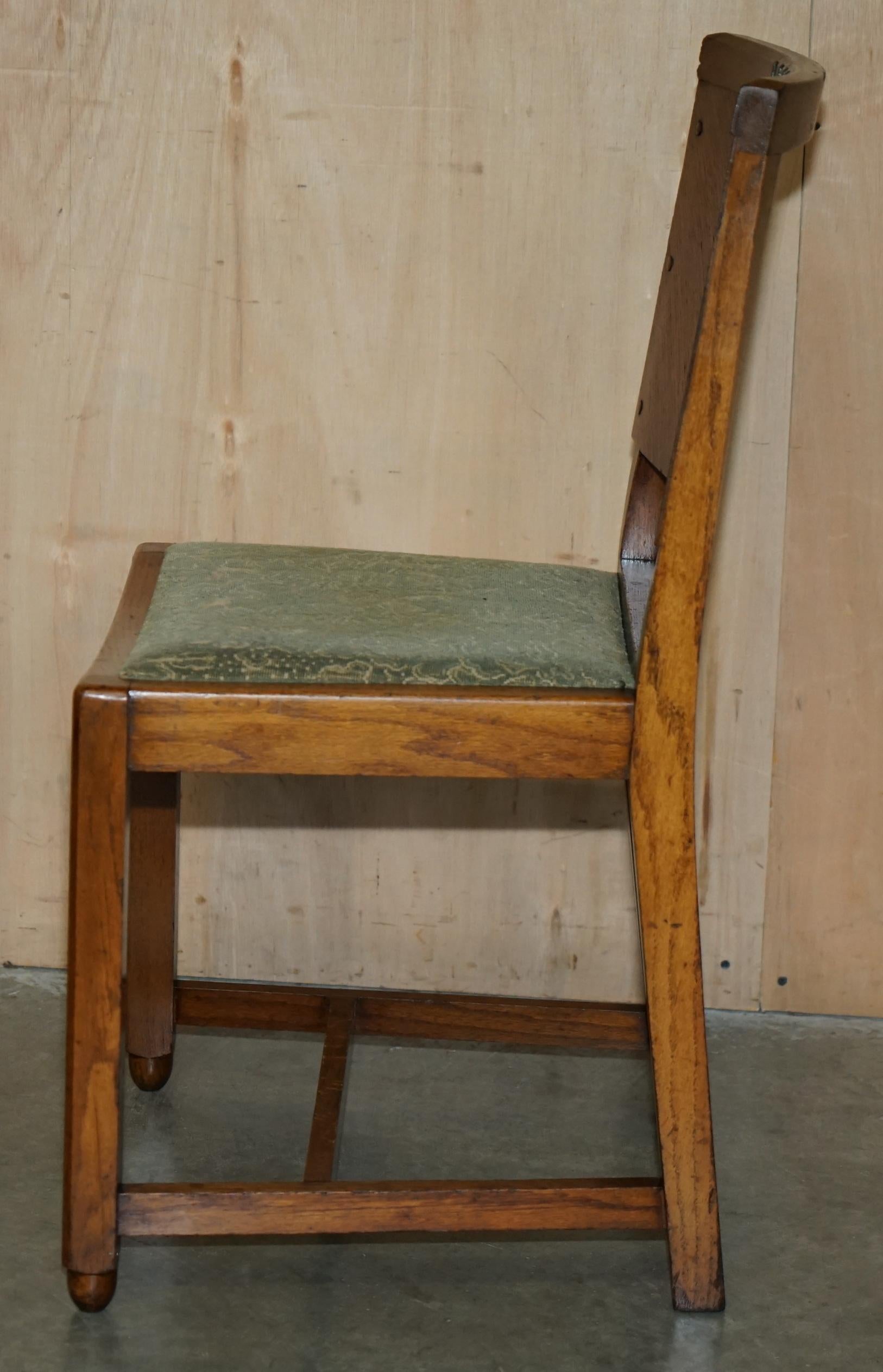 FOUR ANTIQUE ART DECO LIBERTY'S LONDON STYLE COTSWOLD DINING CHAiRS PART SUITE 6