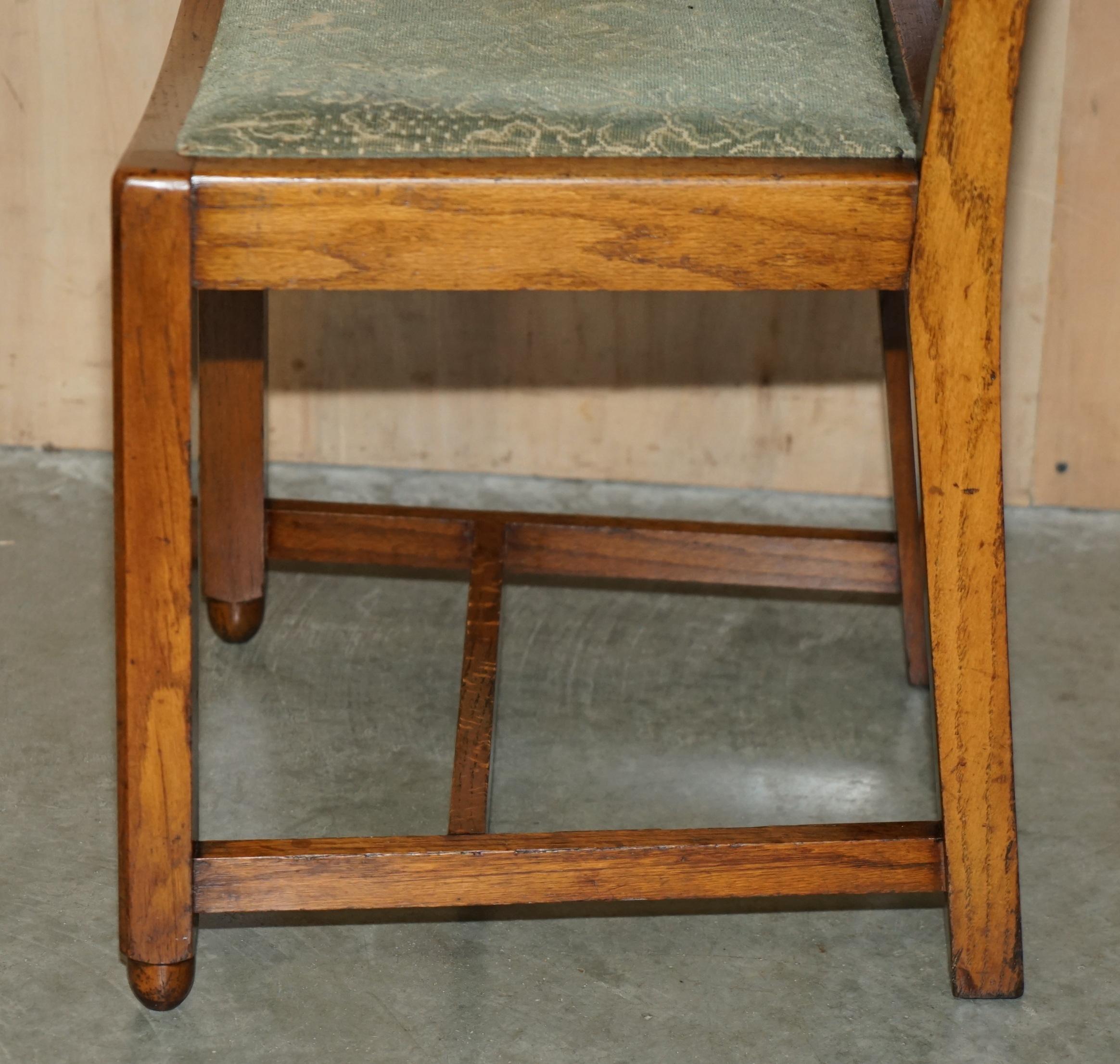 FOUR ANTIQUE ART DECO LIBERTY'S LONDON STYLE COTSWOLD DINING CHAiRS PART SUITE 7