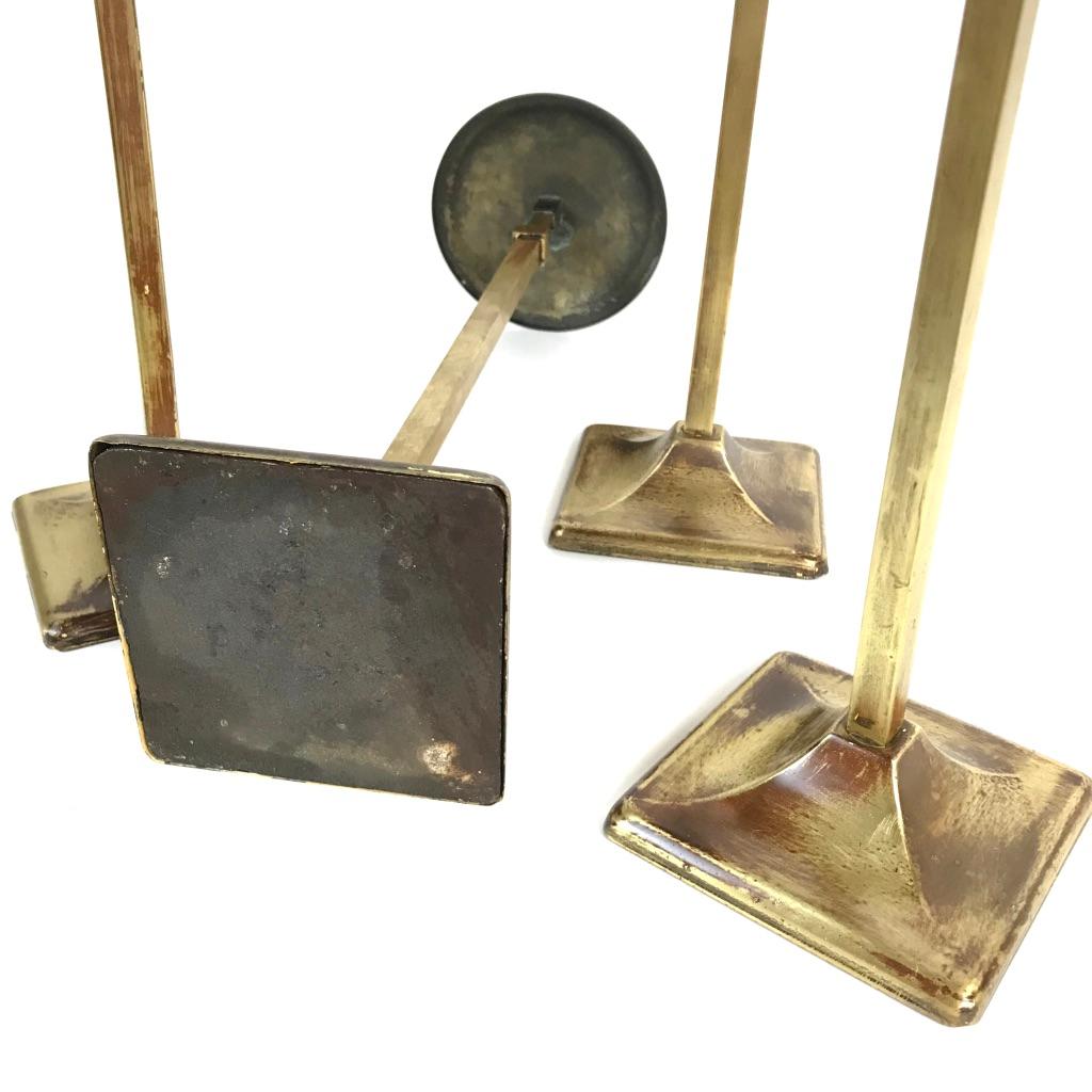 Four Antique Brass Display Hat and Wig Stands, 1900, France 1