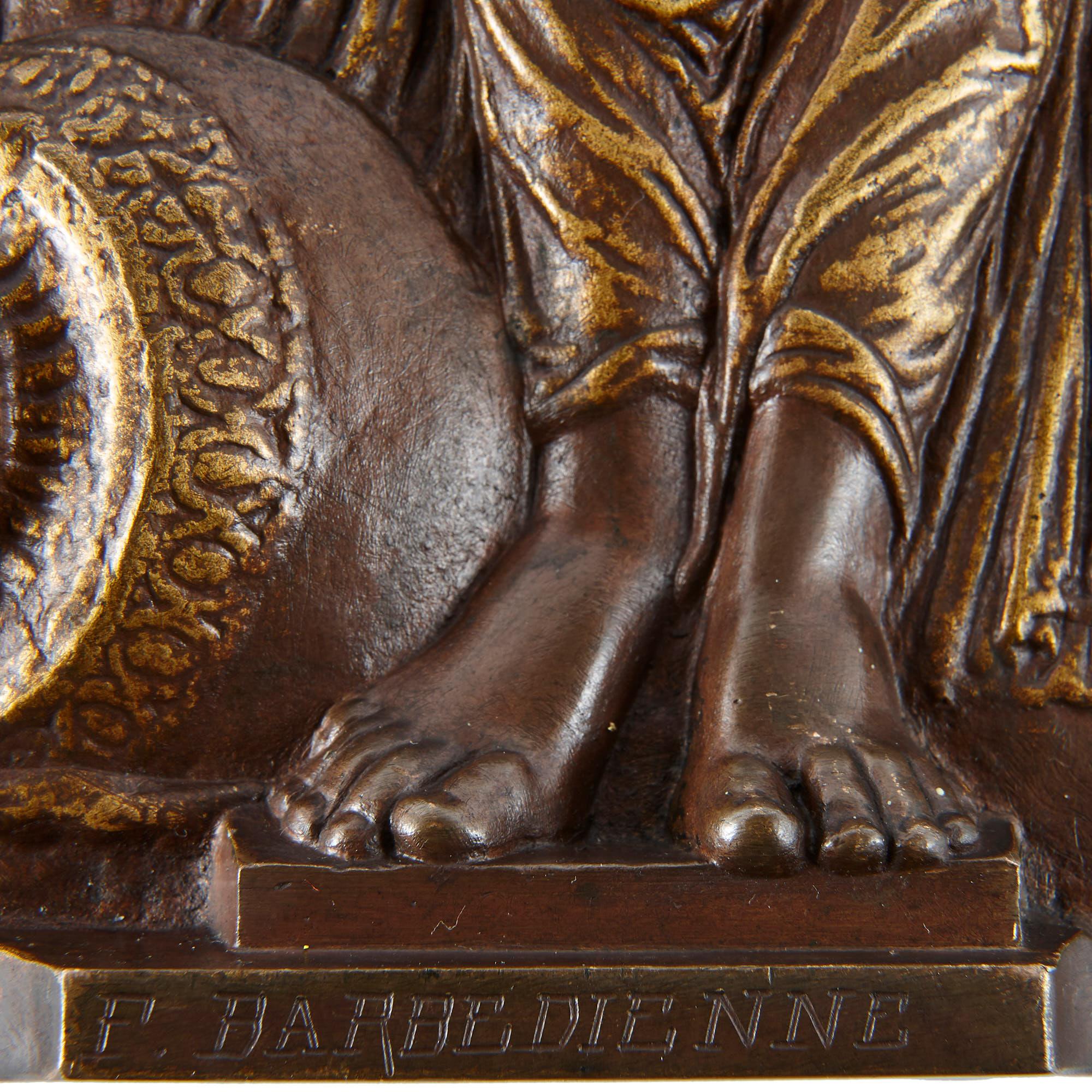 Quatre plaques en bronze anciennes représentant des nymphes aquatiques:: de Ferdinand Barbedienne Bon état - En vente à London, GB