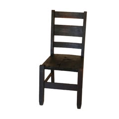 Four Antique Conant Arts & Crafts Mission Oak Slat Back Dining Chairs C1920