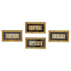 Four Antique Framed Prints of Classical Figures C1920