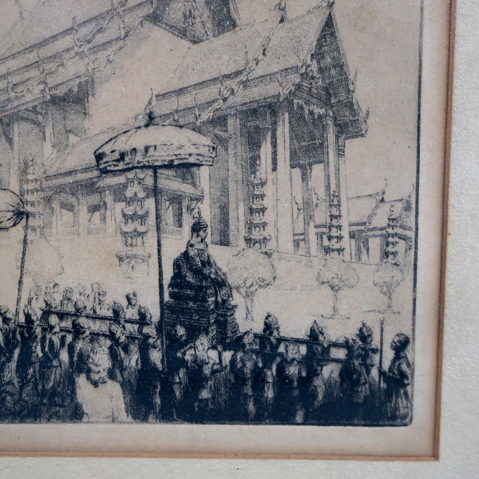 Four Antique Japanese Woodblock Prints C1920 For Sale 2