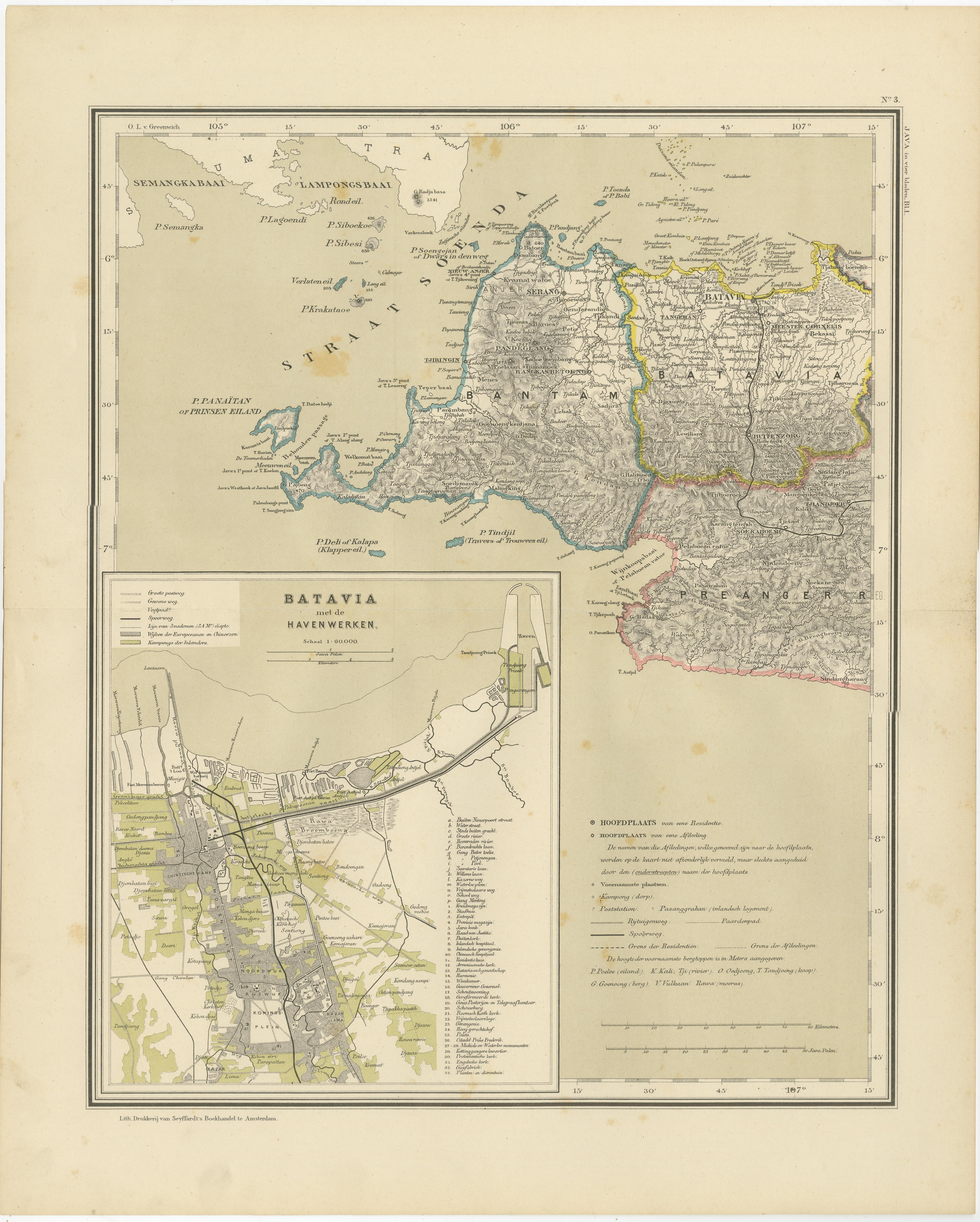 Cuatro mapas antiguos de Java con plano de Batavia - Juego de pared de las Indias Orientales Holandesas de 1880

Este impresionante conjunto mural de cuatro mapas presenta un estudio visual continuo de finales del siglo XIX de la isla de Java y sus