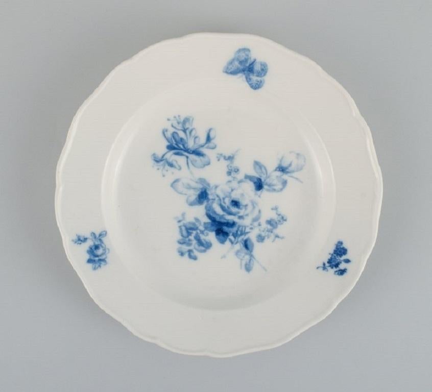 German Four Antique Meissen Dinner Plates in Porcelain, Late 19th C For Sale