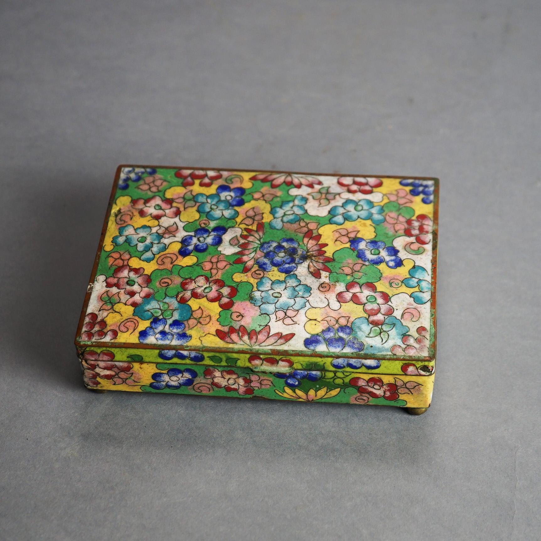 Four Antique Miscellaneous Chinese Cloisonne Enameled Items C1920

Measures - 3
