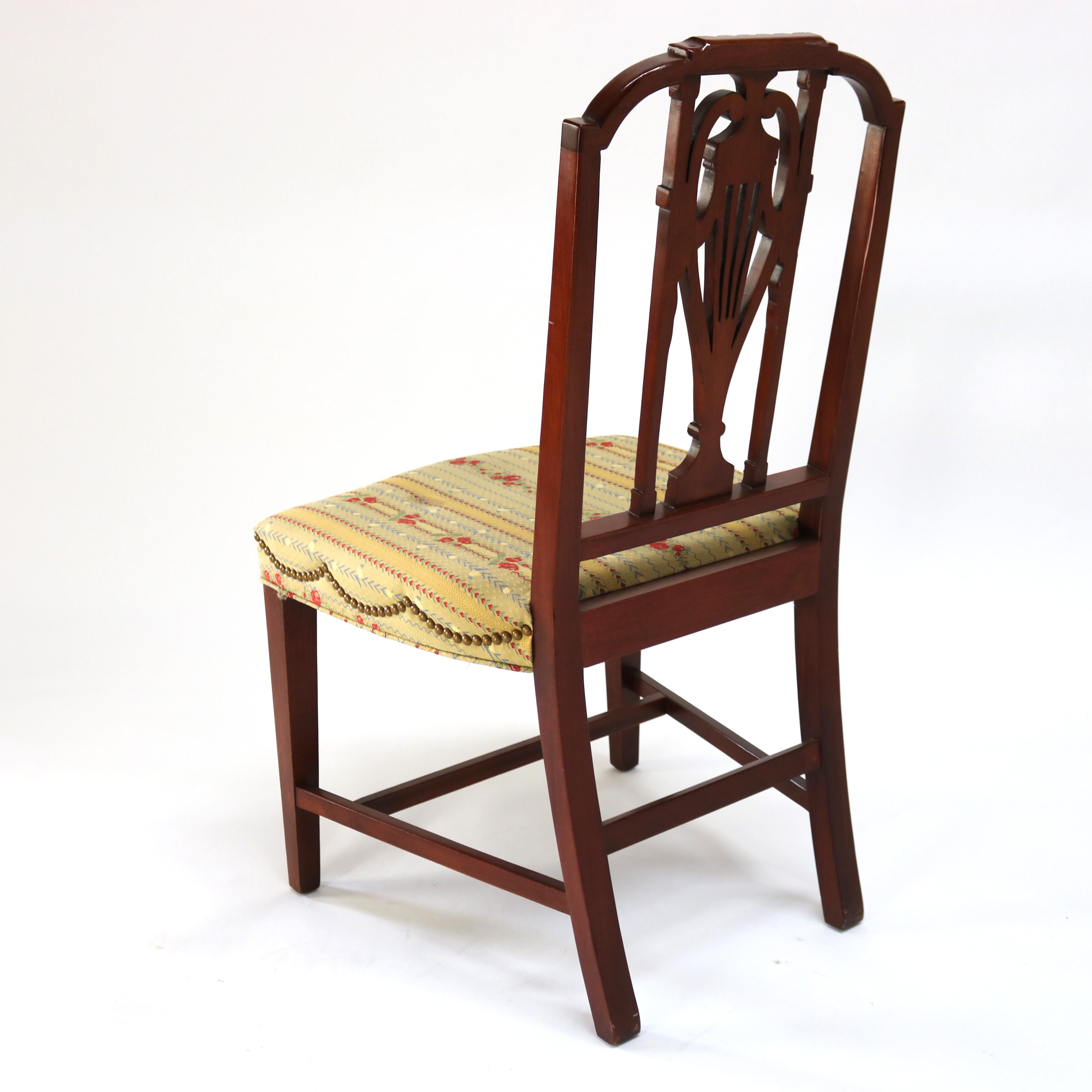 Four Antique Mt. Vernon Hickory Chair Co Hepplewhite Mahogany Shield Back Chairs For Sale 11