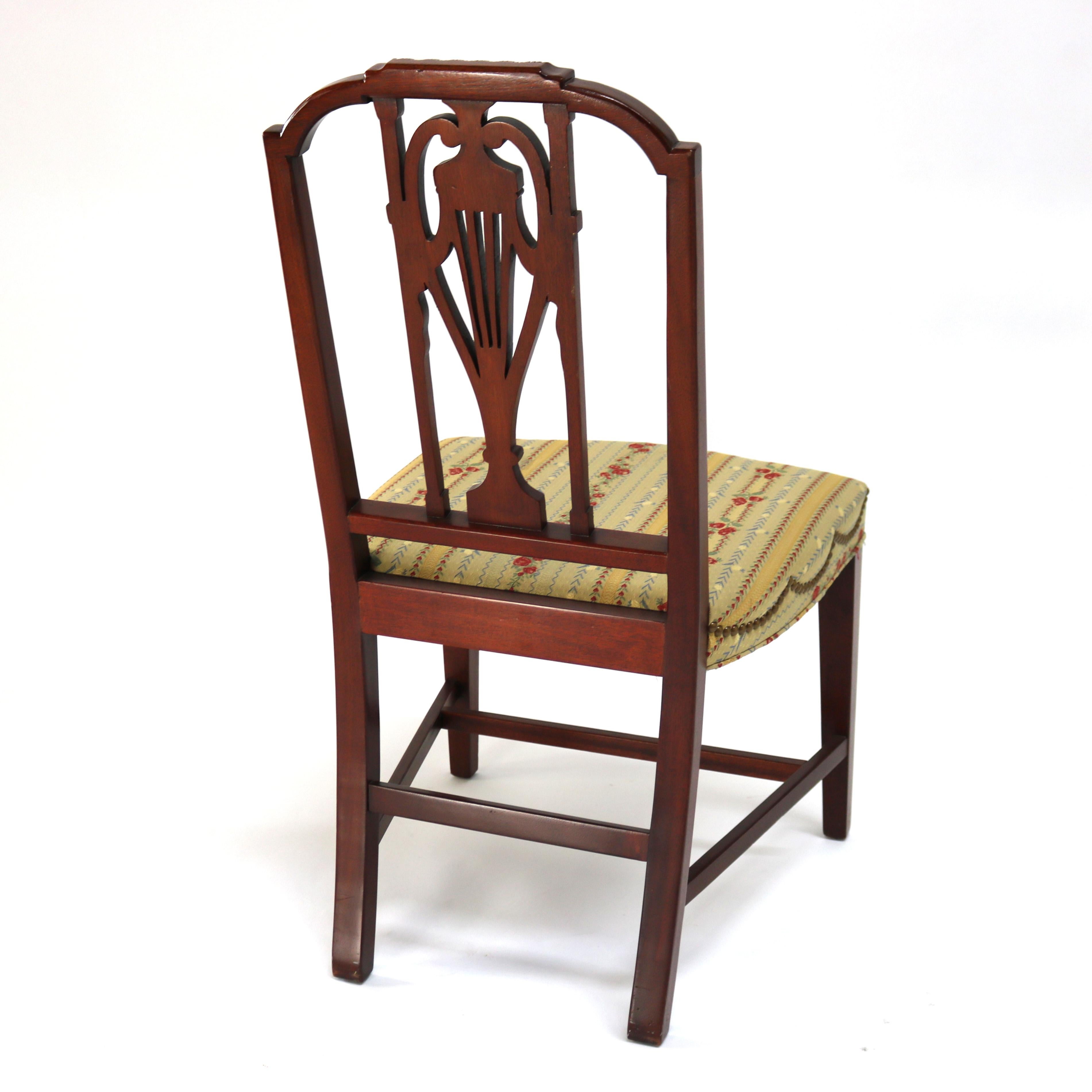 Four Antique Mt. Vernon Hickory Chair Co Hepplewhite Mahogany Shield Back Chairs For Sale 12