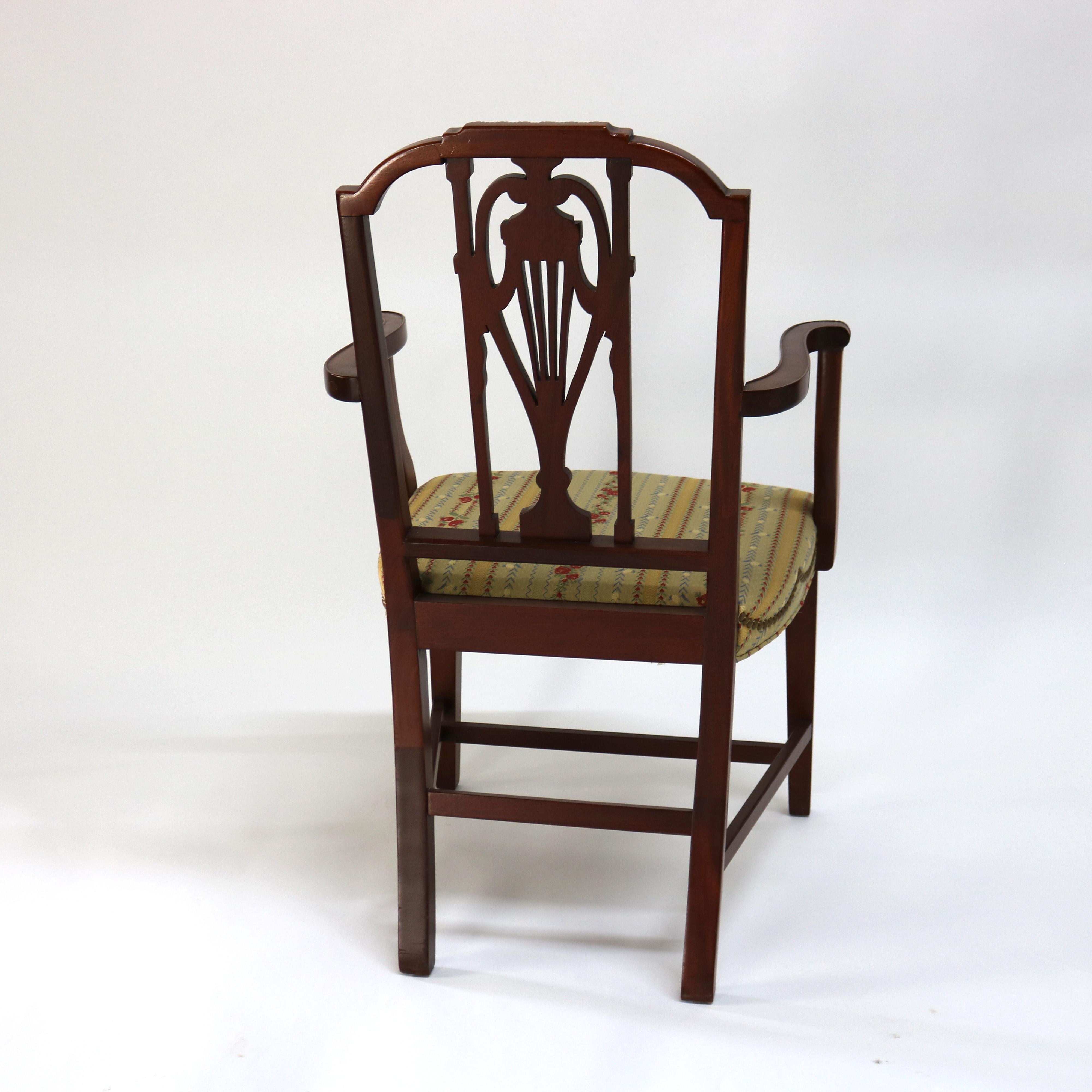 Four Antique Mt. Vernon Hickory Chair Co Hepplewhite Mahogany Shield Back Chairs For Sale 3