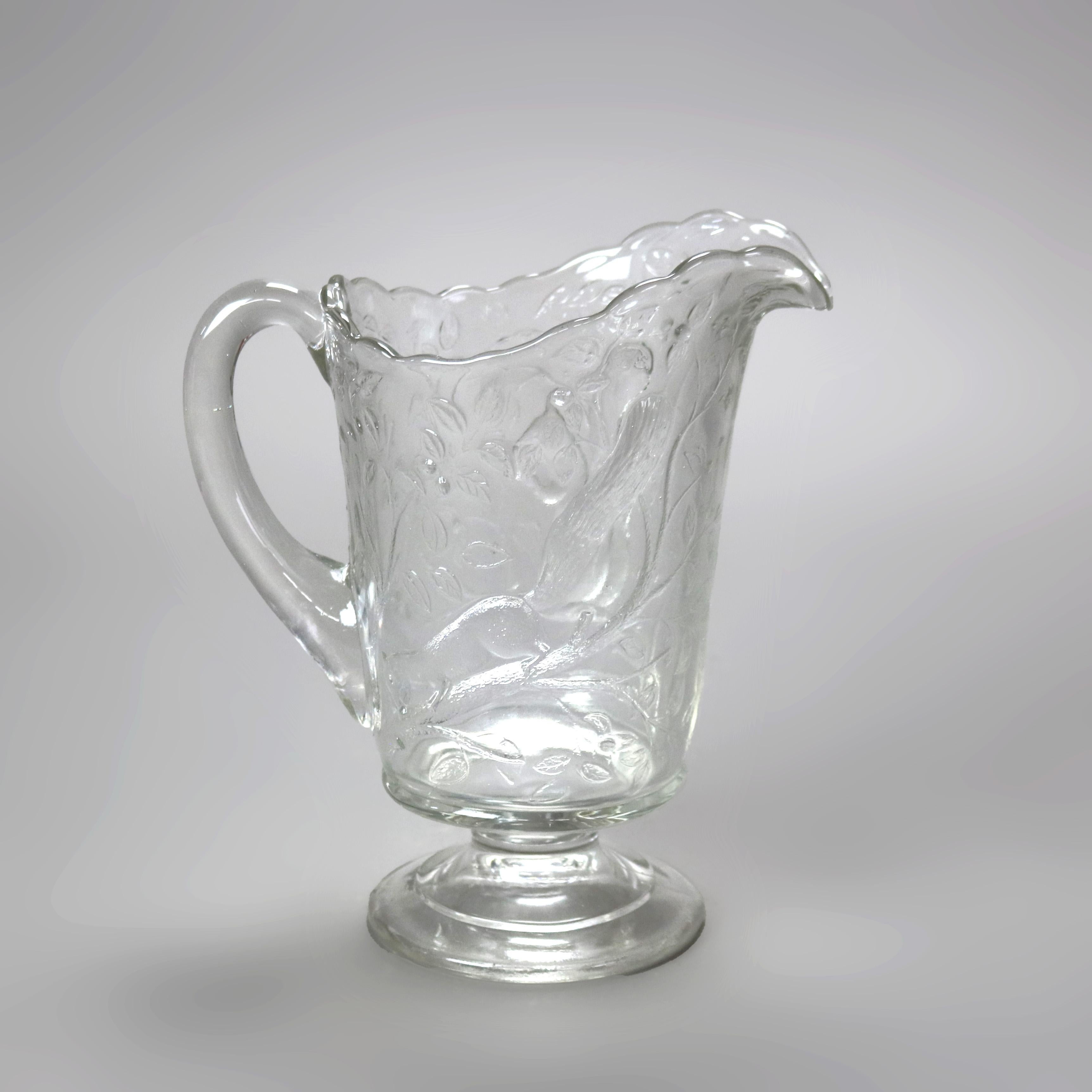 Verre Quatre pichets d'eau anciens en verre pressé du 19ème siècle en vente