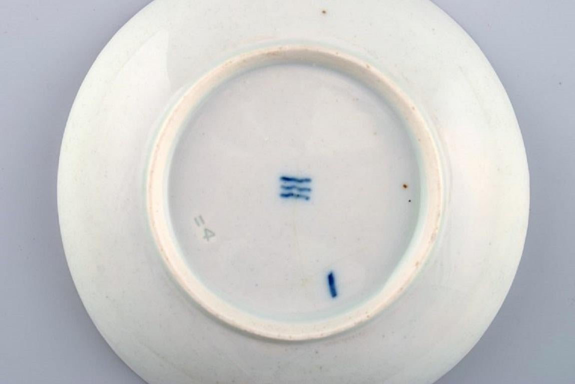 Four antique Royal Copenhagen porcelain bowls with hand-painted landscapes. For Sale 1