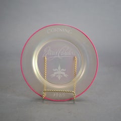 Four Antique Steuben Art Glass Plates C1930