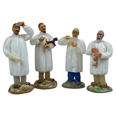 Four Arcadia Czech Murano Art Glass Figurines of Medical Professionals, 20th C