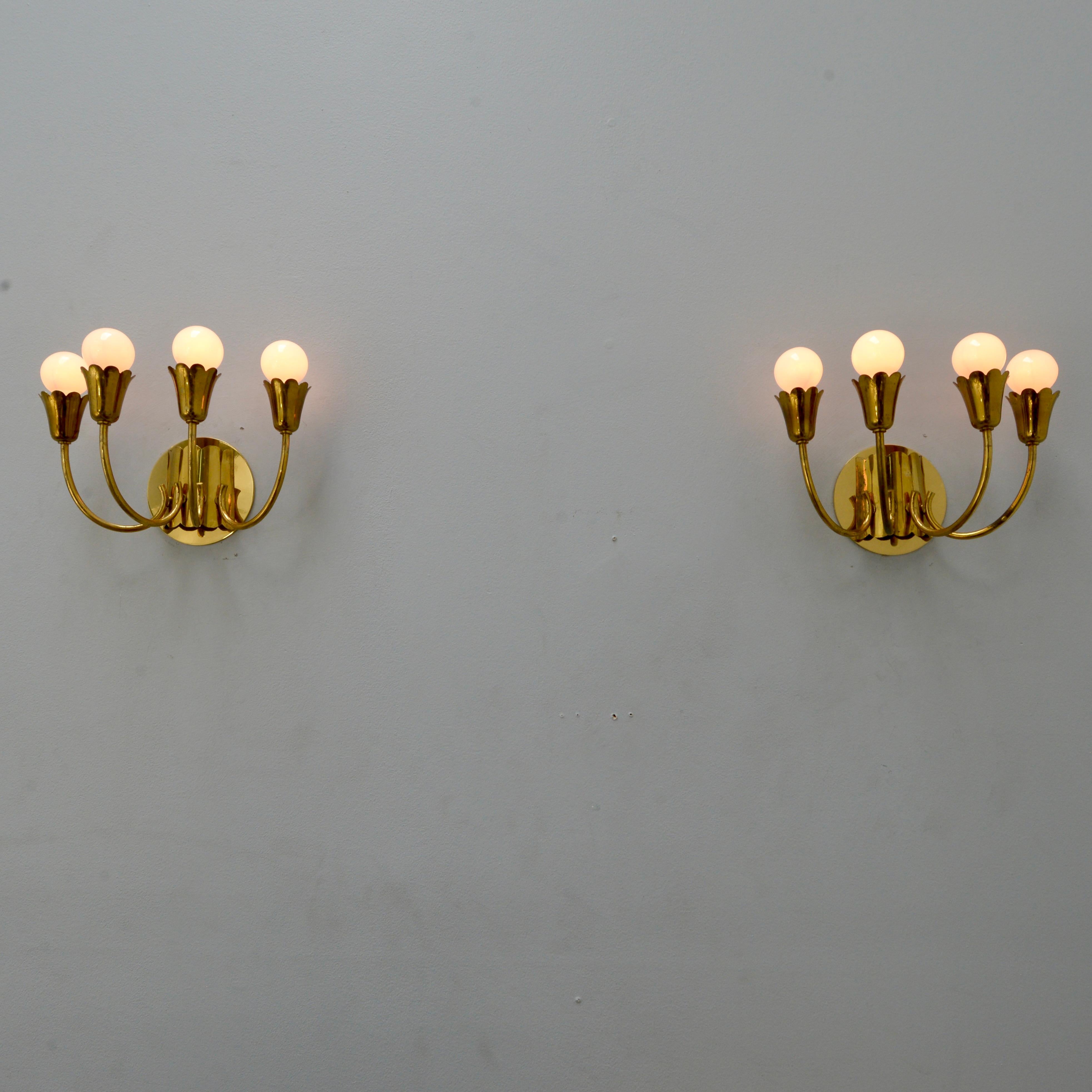 Four Arm Botanical Sconces 4