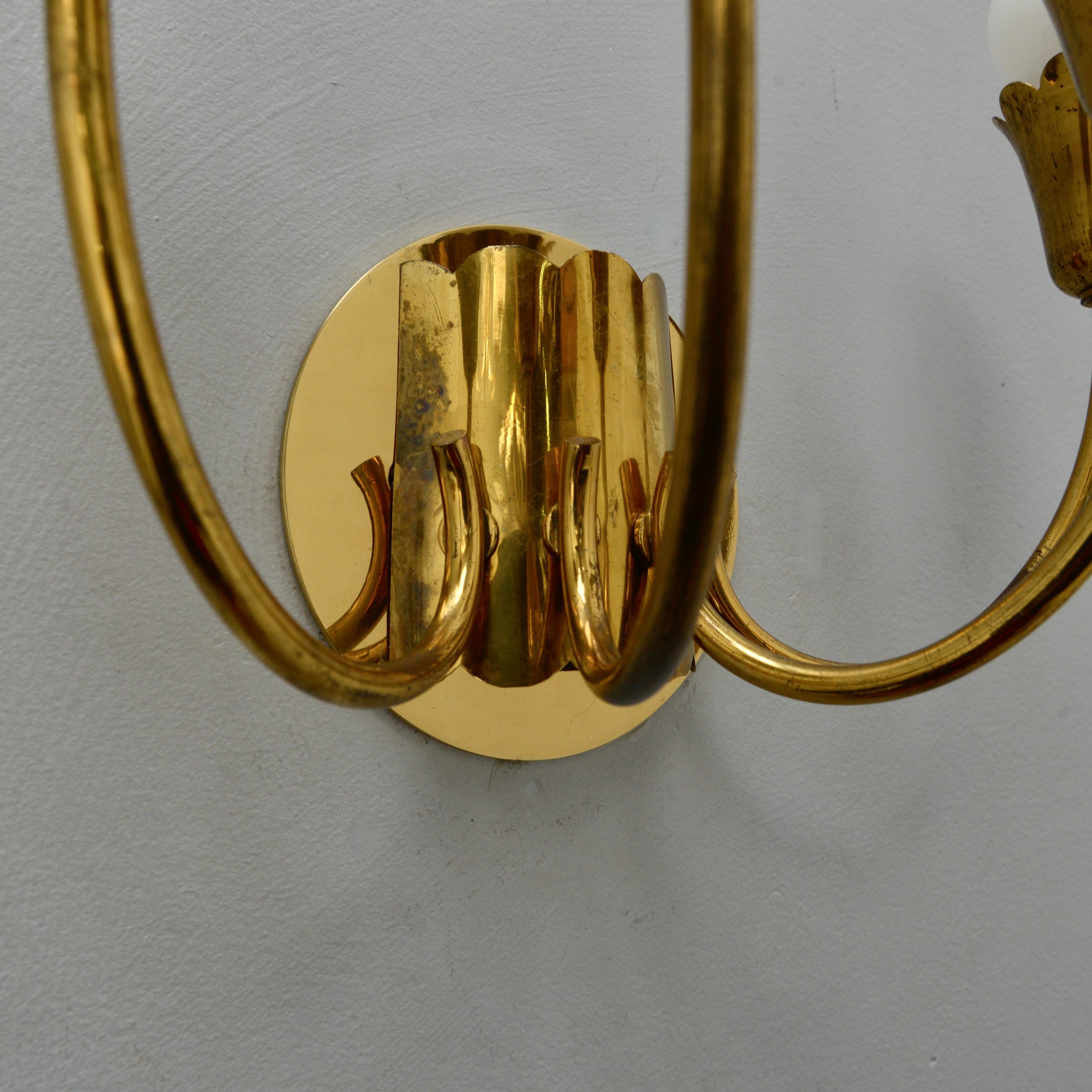 Patinated Four Arm Botanical Sconces