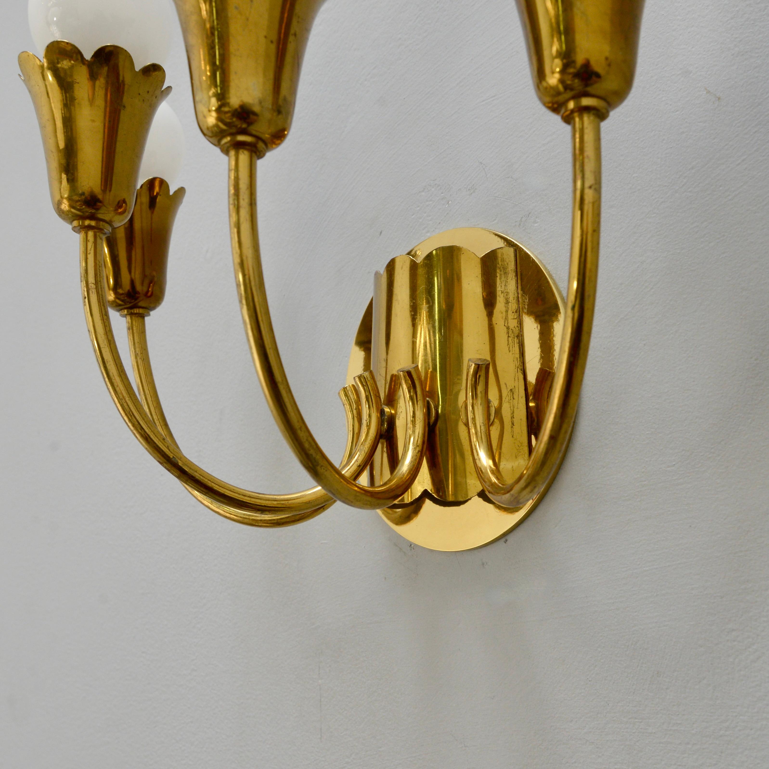 Four Arm Botanical Sconces In Good Condition In Los Angeles, CA