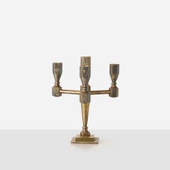 Candelabro de latón de cuatro brazos de Lars Bergsten para Gusums Bruk