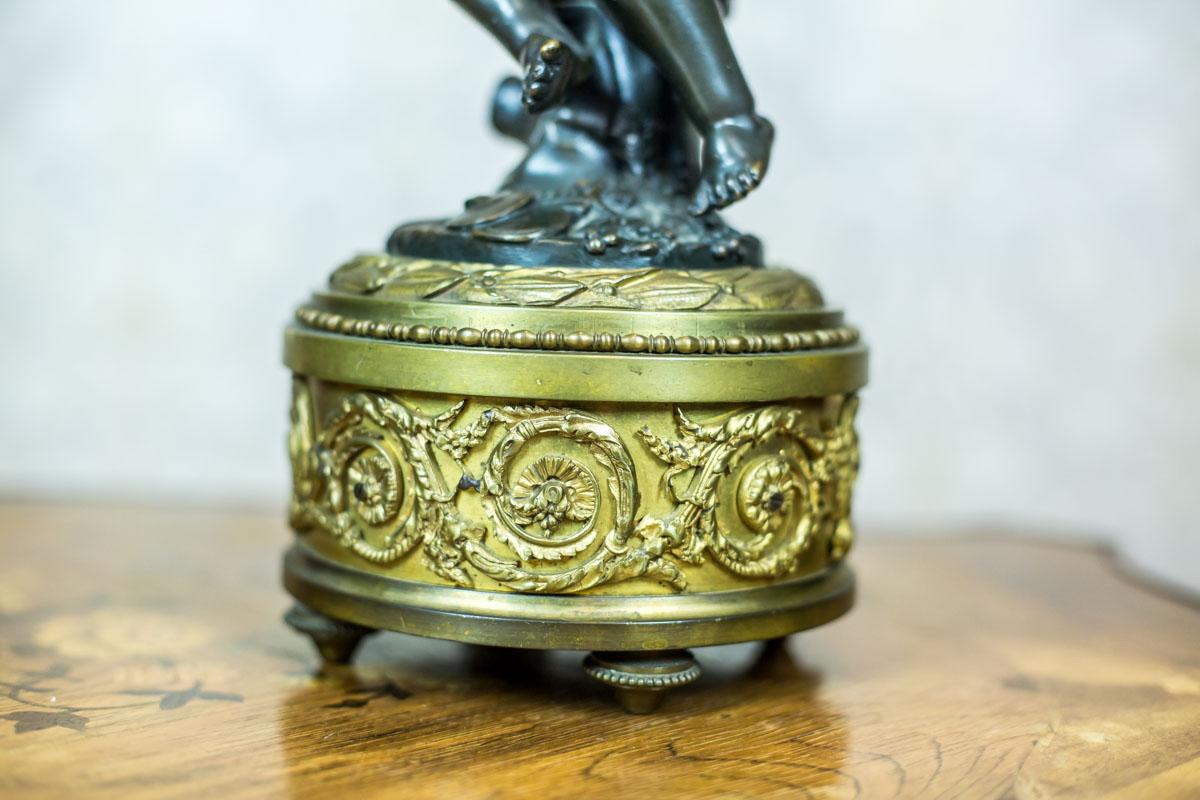 Antique Four-Arm Bronze Candelabra, circa 19th Century For Sale 5