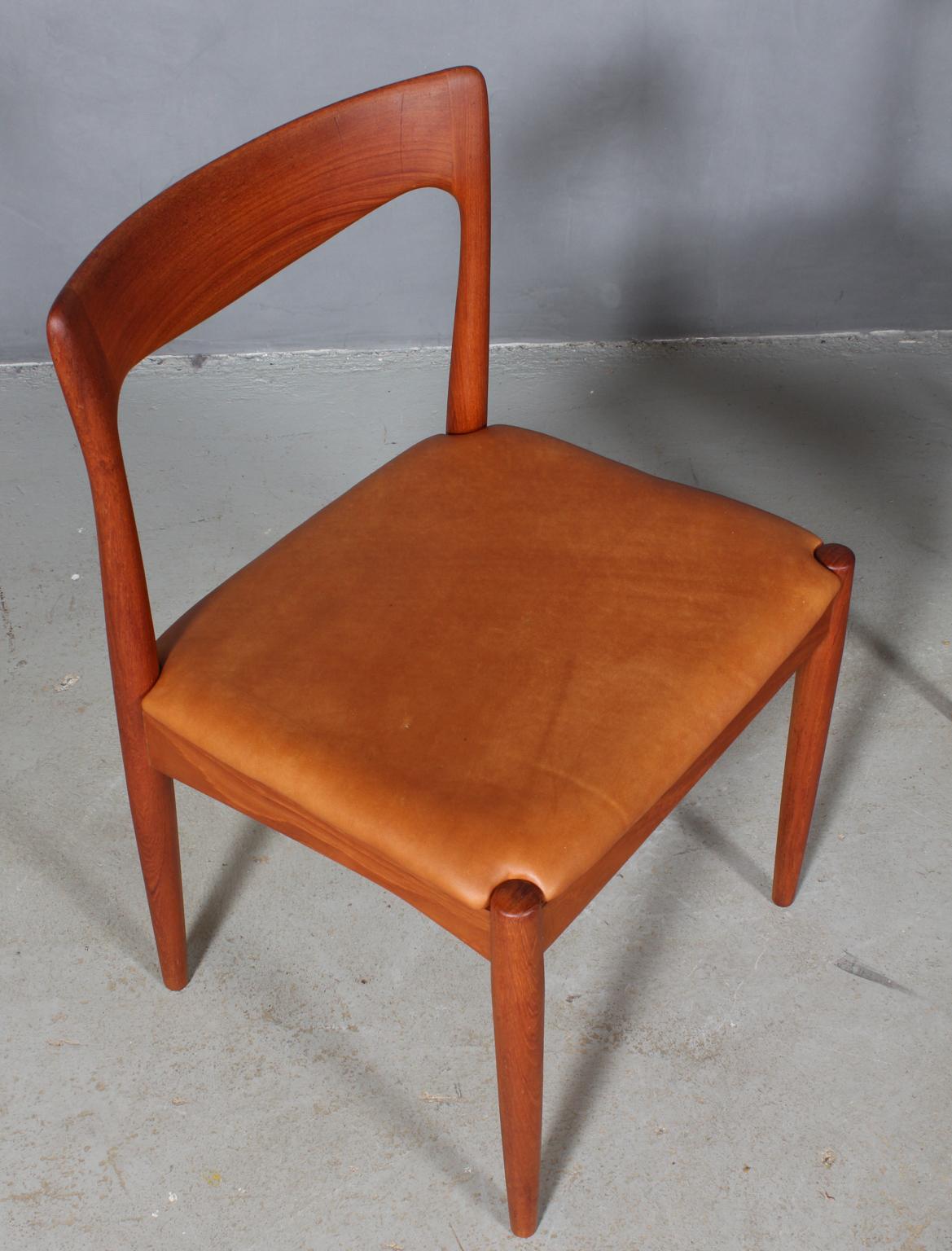 Mid-20th Century Four Arne Vodder Dining Chairs, Solid Teak