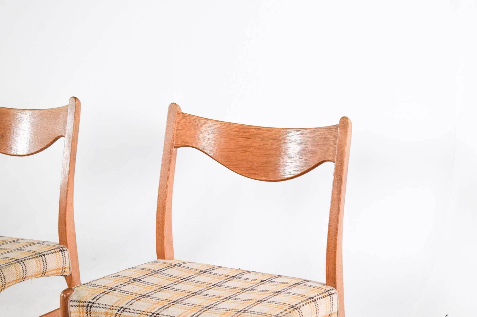 Danish Four Arne Wahl Iversen Gs60 Dining Chairs in Oak for Glyngore Stolefabrik For Sale