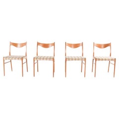Four Arne Wahl Iversen Gs60 Dining Chairs in Oak for Glyngore Stolefabrik