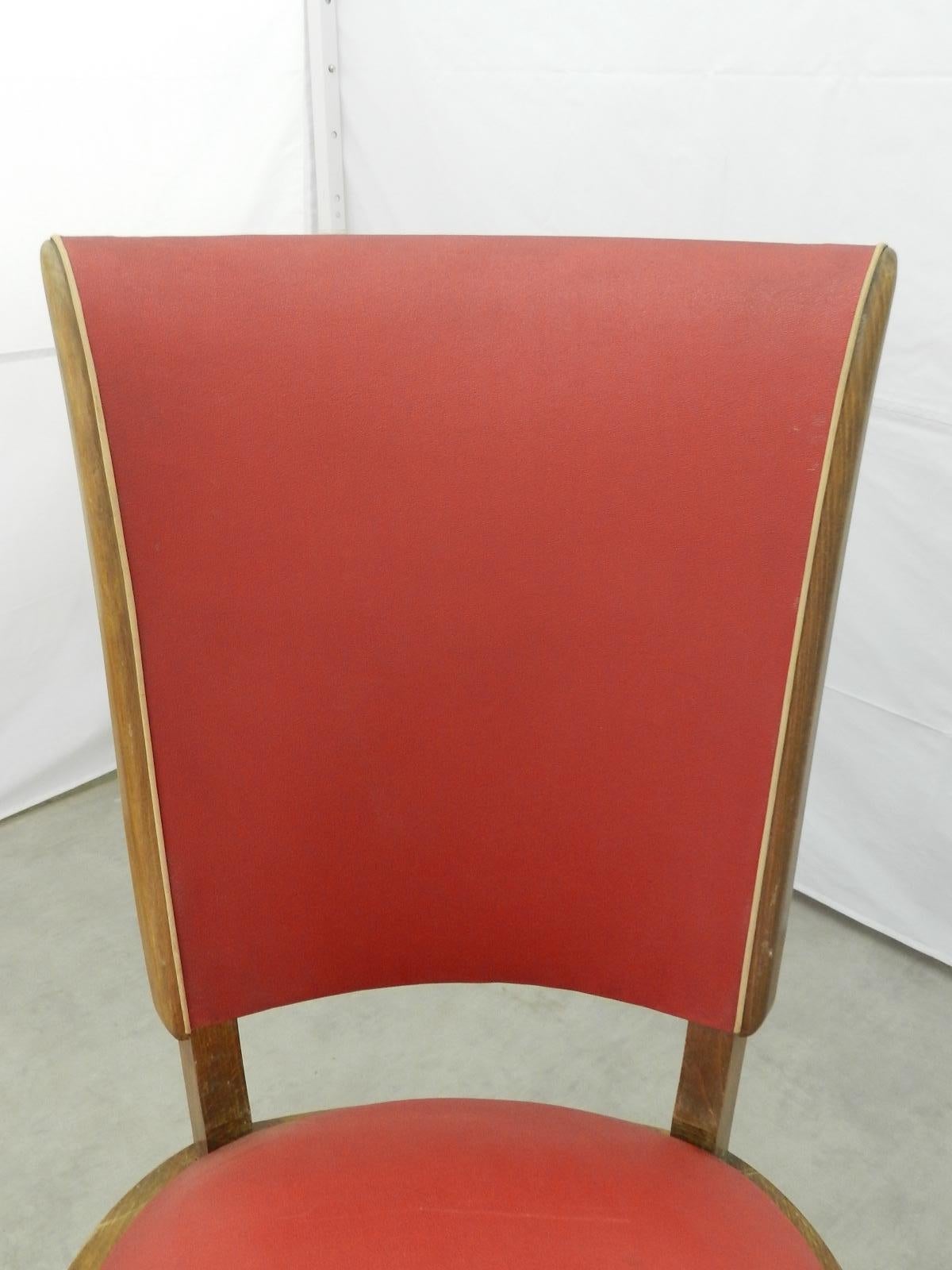 Art déco Quatre chaises de salle à manger Art Déco françaises à redécouvrir / restaurer, vers 1930 en vente