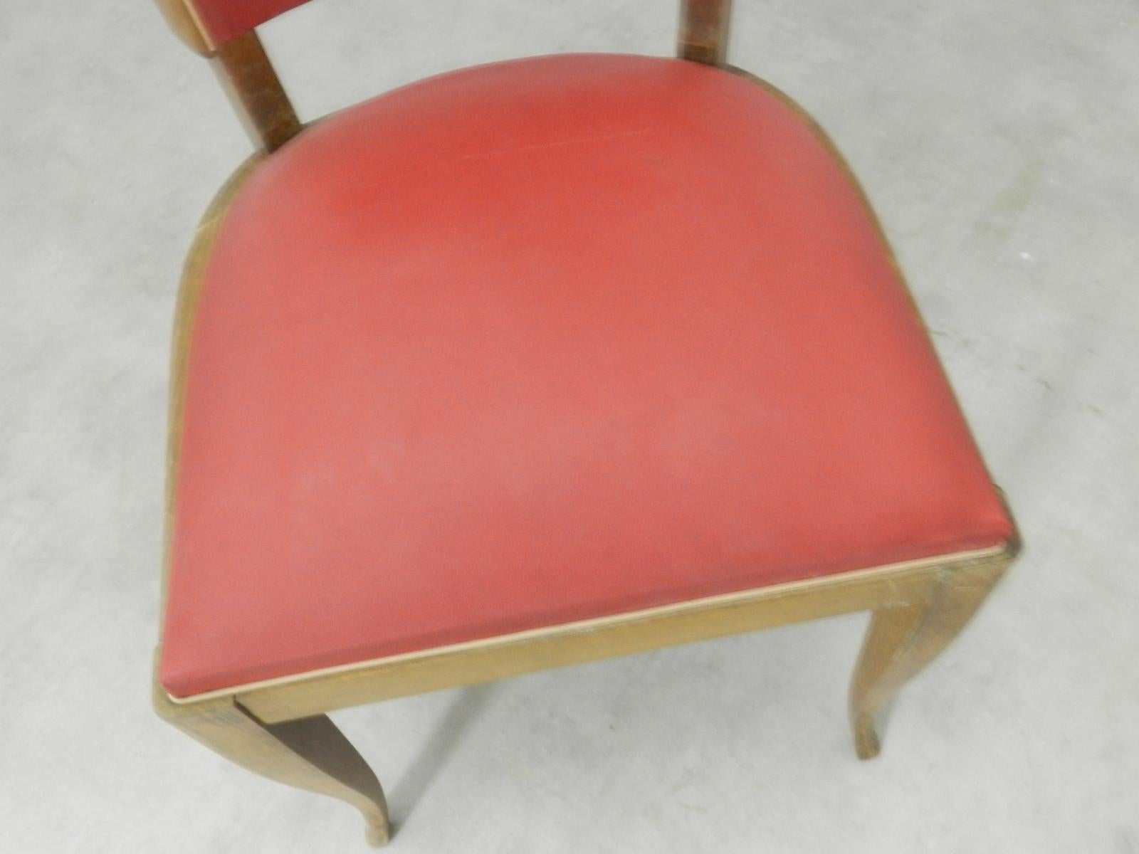 Français Quatre chaises de salle à manger Art Déco françaises à redécouvrir / restaurer, vers 1930 en vente