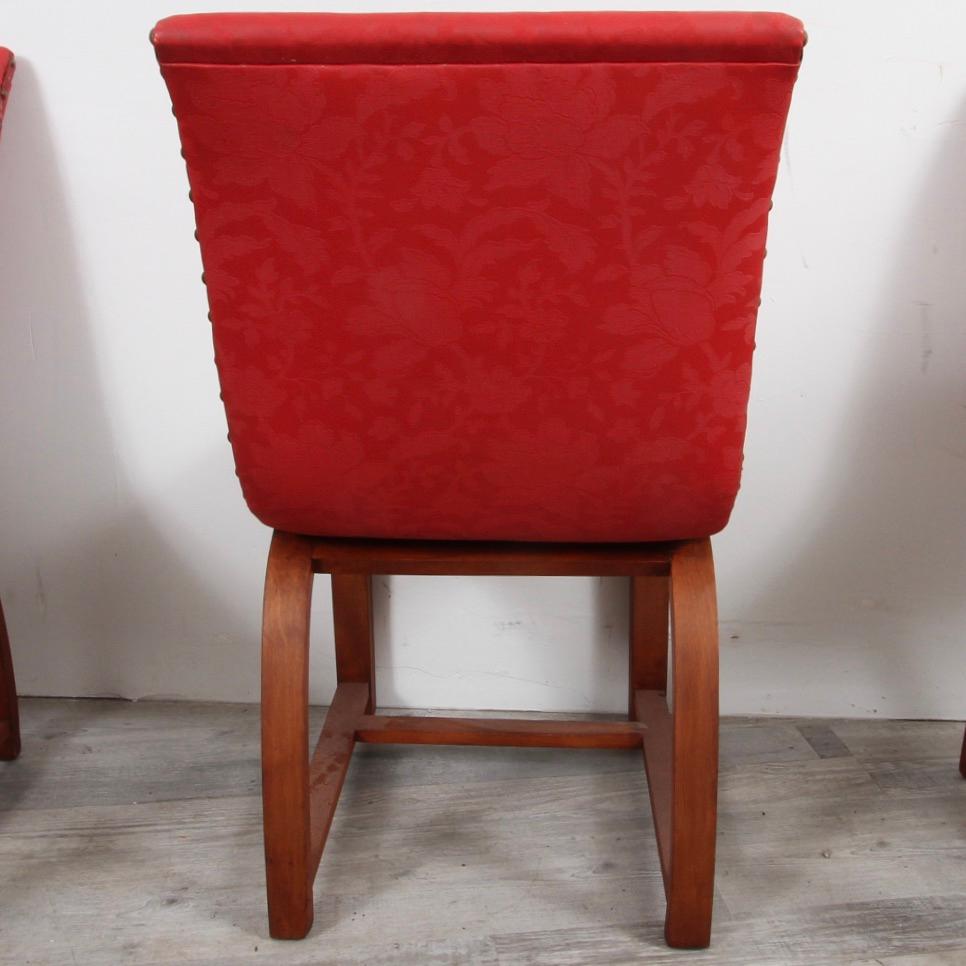 20th Century Four Art Deco Gilbert Rohde For Heywood Wakefield Dining Chairs For Sale