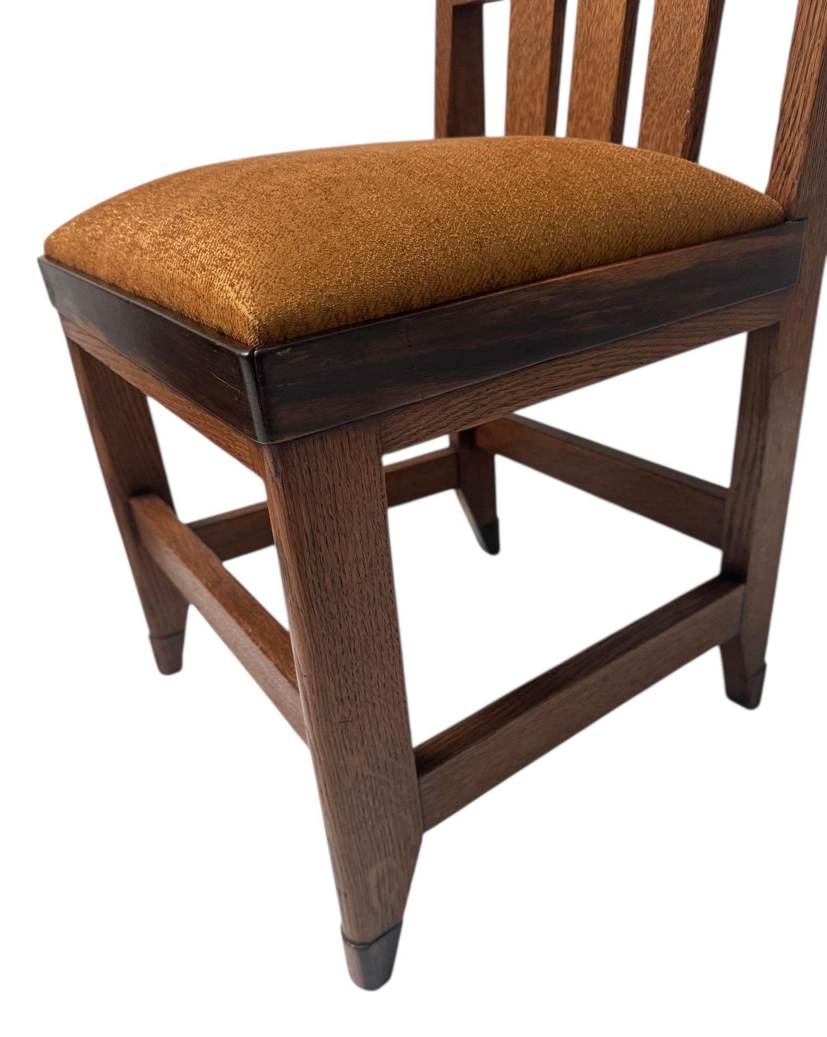 Vier modernistische Art-Déco-Esszimmerstühle von Hendrik Wouda für Pander, 1924 (Frühes 20. Jahrhundert) im Angebot