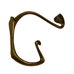 Four Art Nouveau Belgium Bronze Coat Hooks