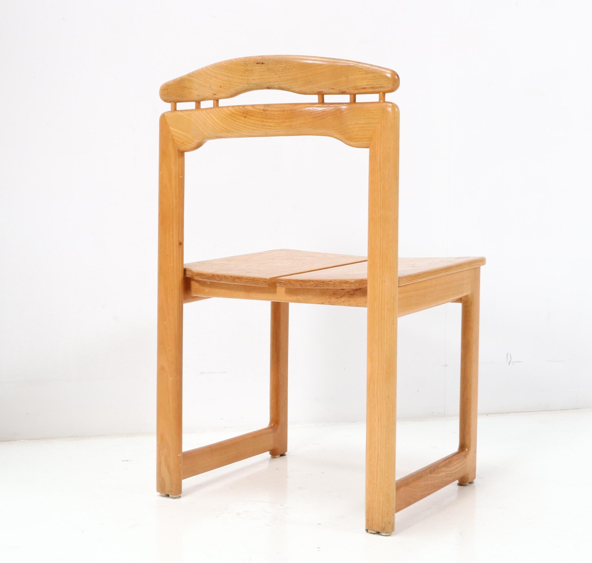 Four Ash Italian Mid-Century Modern Tapiovaara Style Chairs, 1970s For Sale 6
