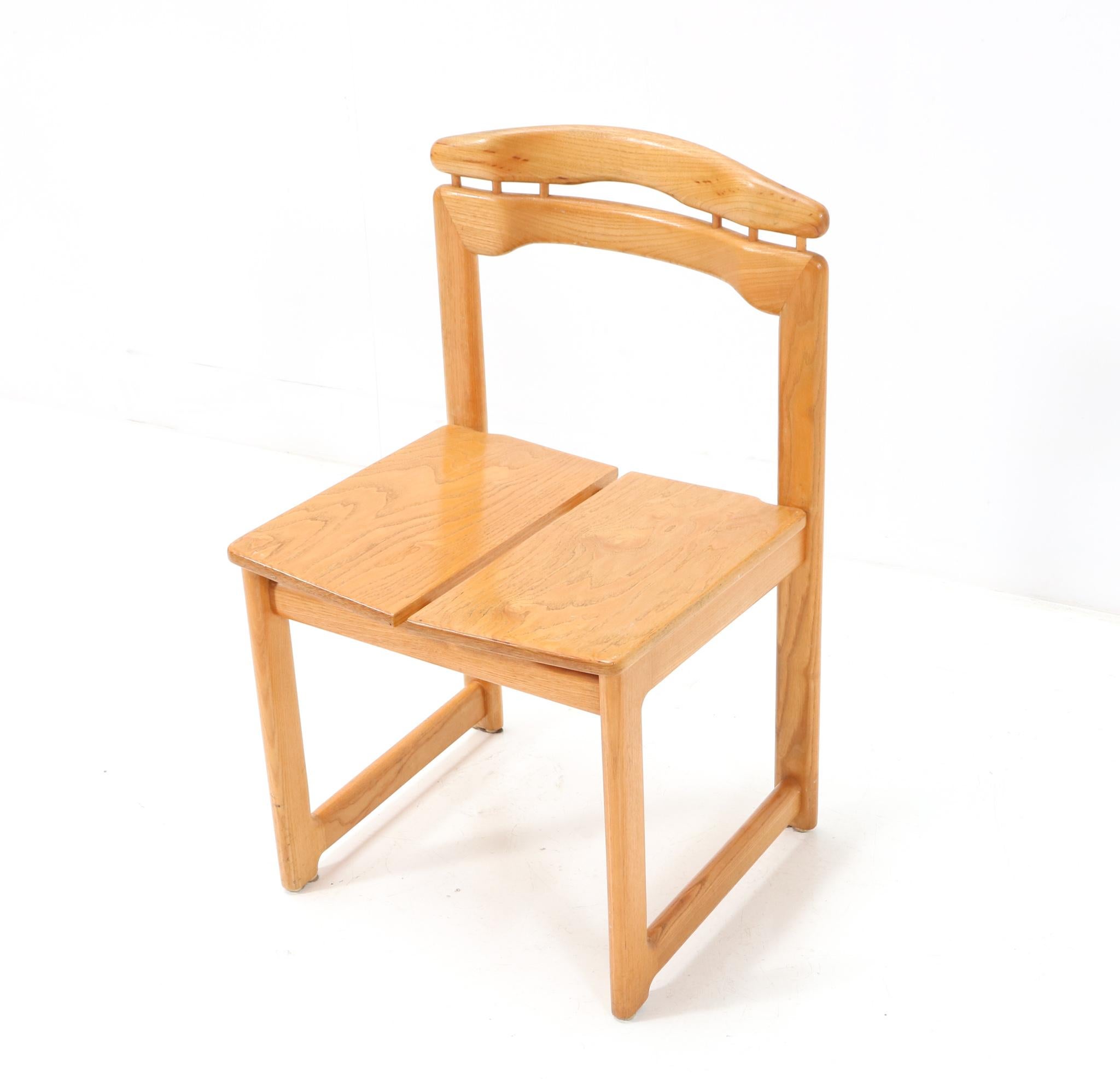 Four Ash Italian Mid-Century Modern Tapiovaara Style Chairs, 1970s For Sale 2