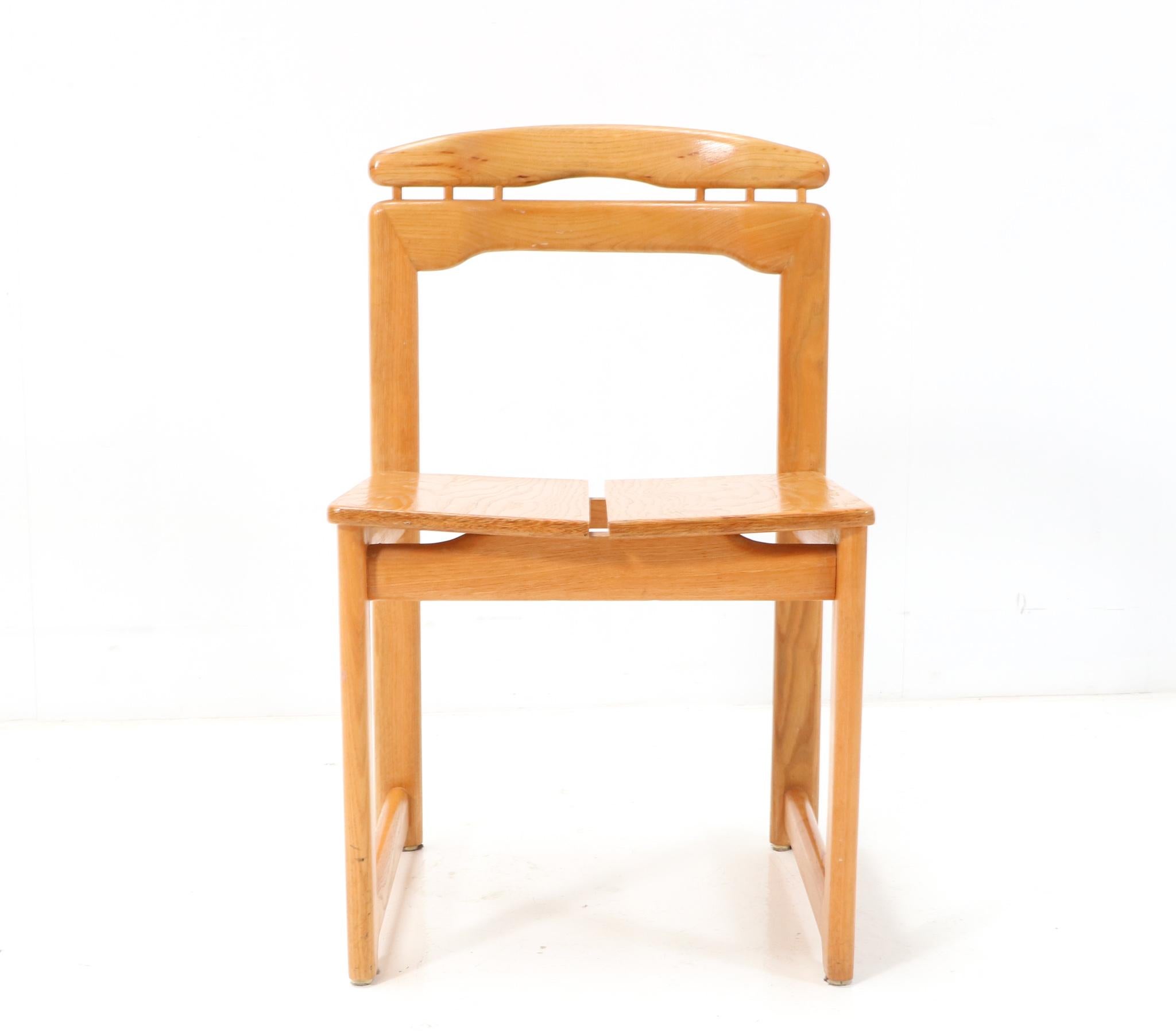 Four Ash Italian Mid-Century Modern Tapiovaara Style Chairs, 1970s For Sale 3