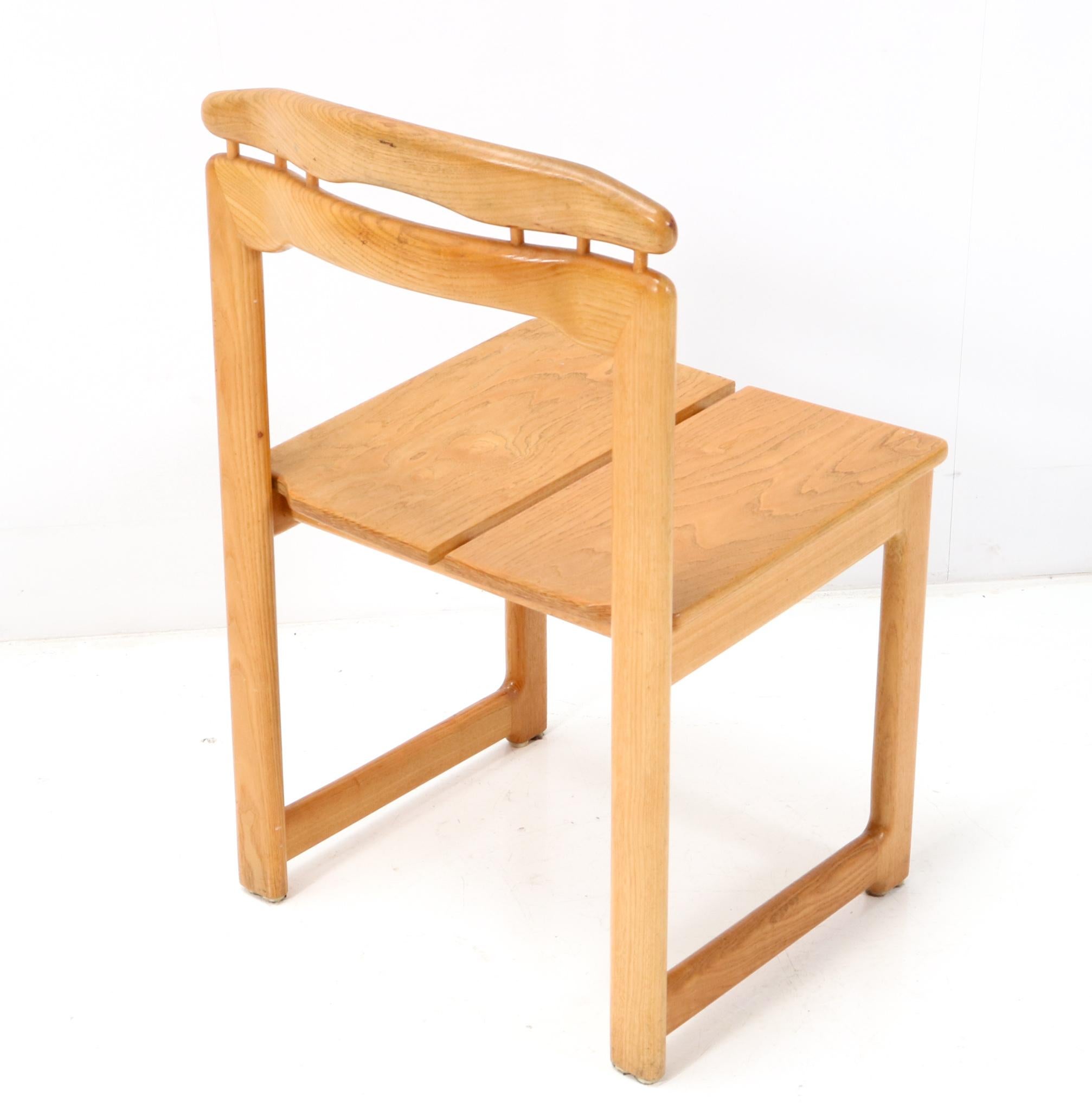 Four Ash Italian Mid-Century Modern Tapiovaara Style Chairs, 1970s For Sale 5