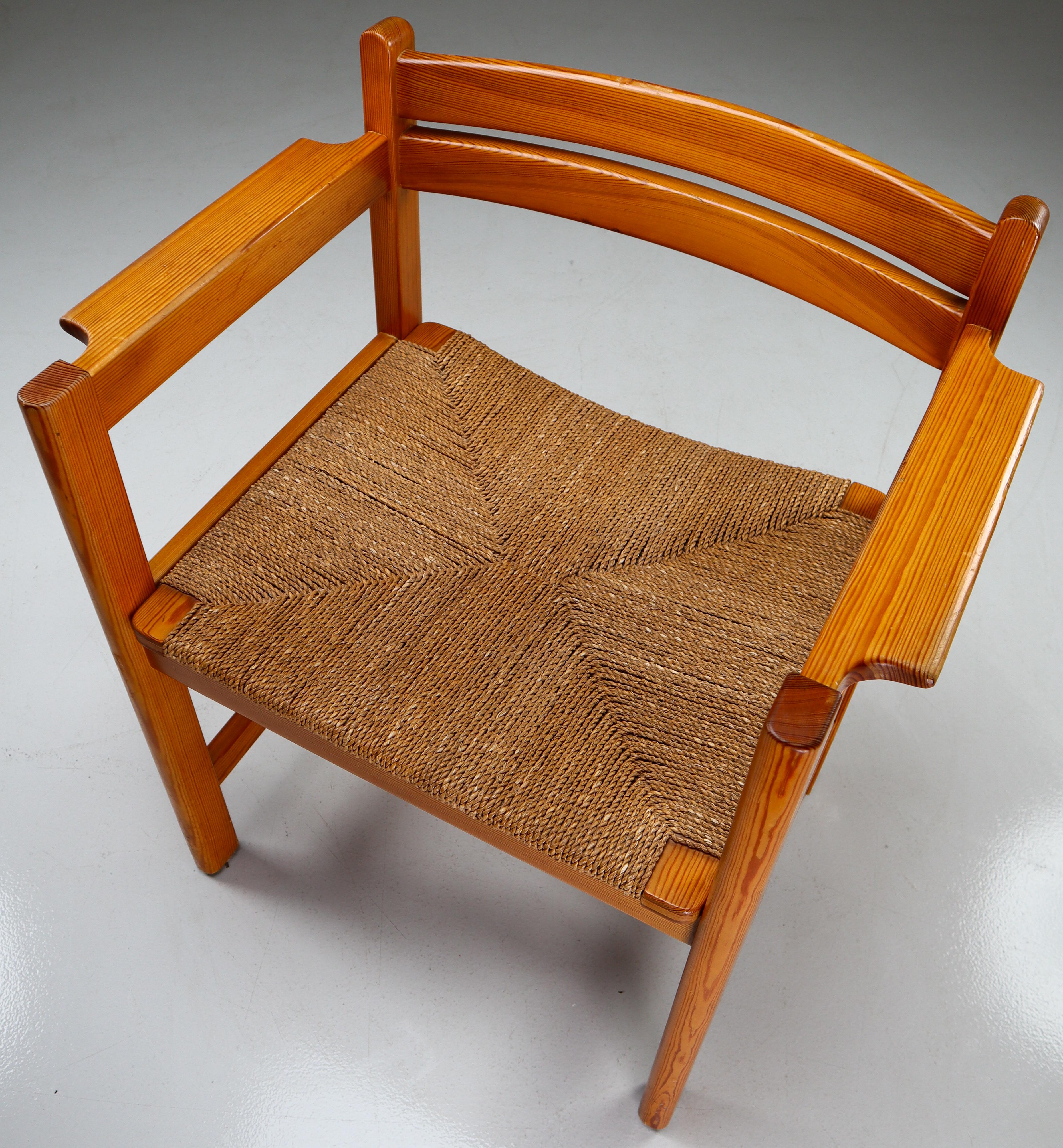 Scandinave moderne Quatre chaises Asserbo de Brge Mogensen pour AB Karl Andersson & Sner Suède, années 1960 en vente