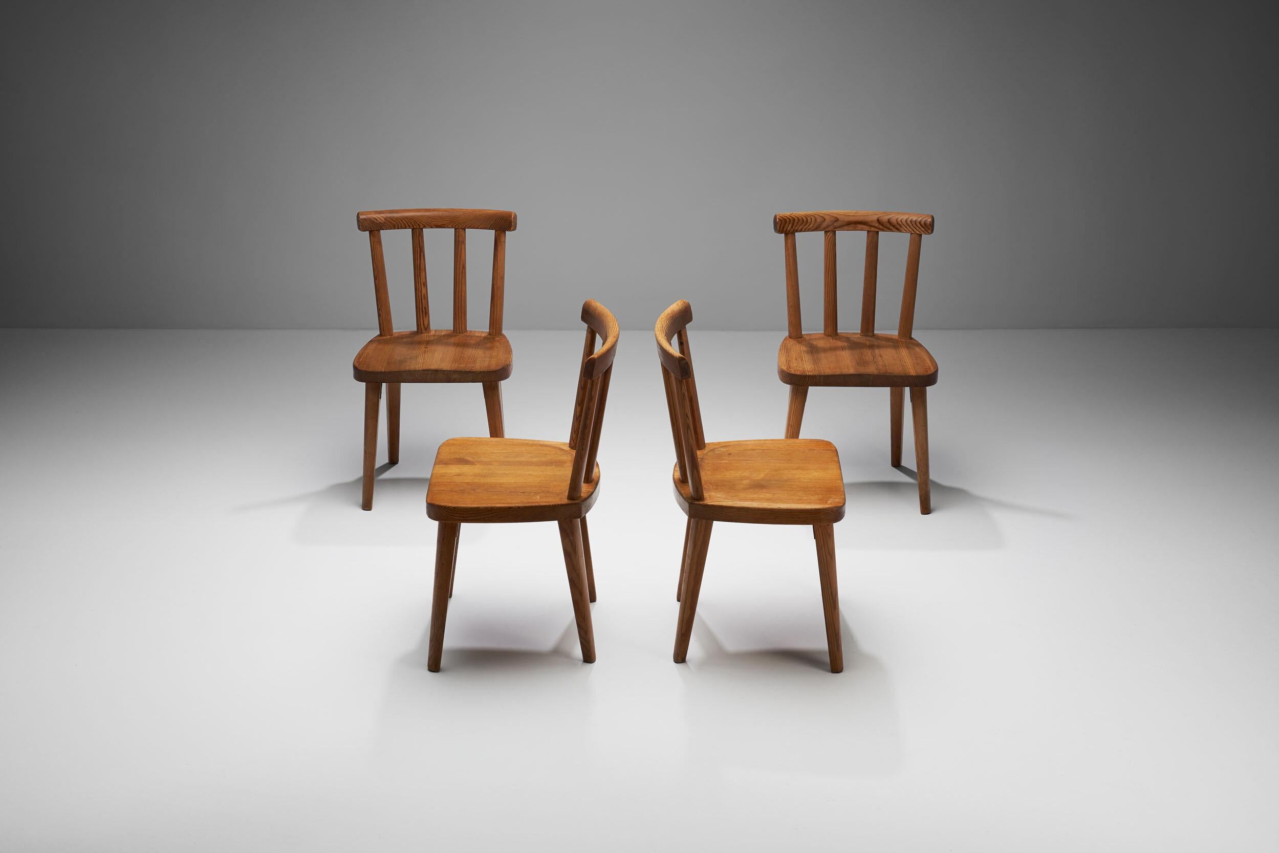 Swedish Four Axel Einar Hjorth Utö Chairs, Sweden, 1930s